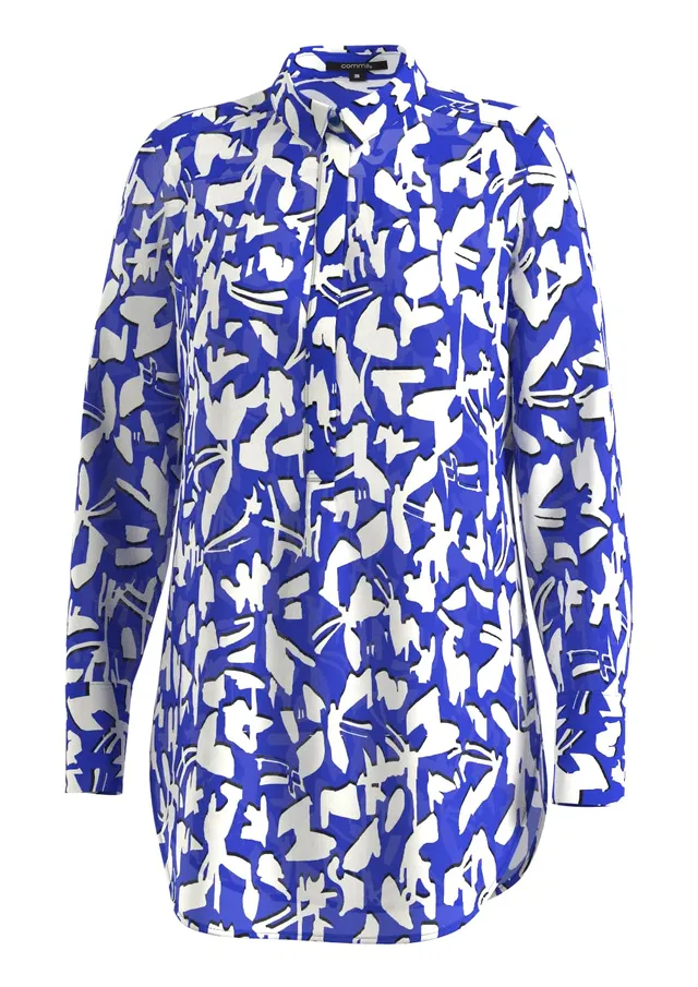 comma-blouses-longbluse-chiffon-gr-40-allover-print image 1