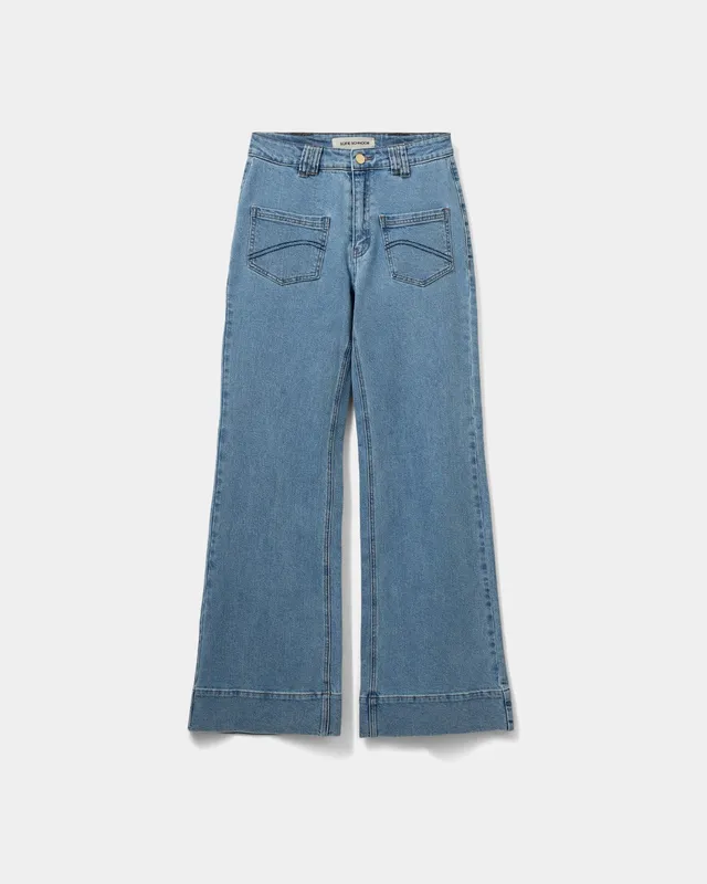 sofie-schnoor-women-lisbonsw-jeans-denim-blue-flared image 1