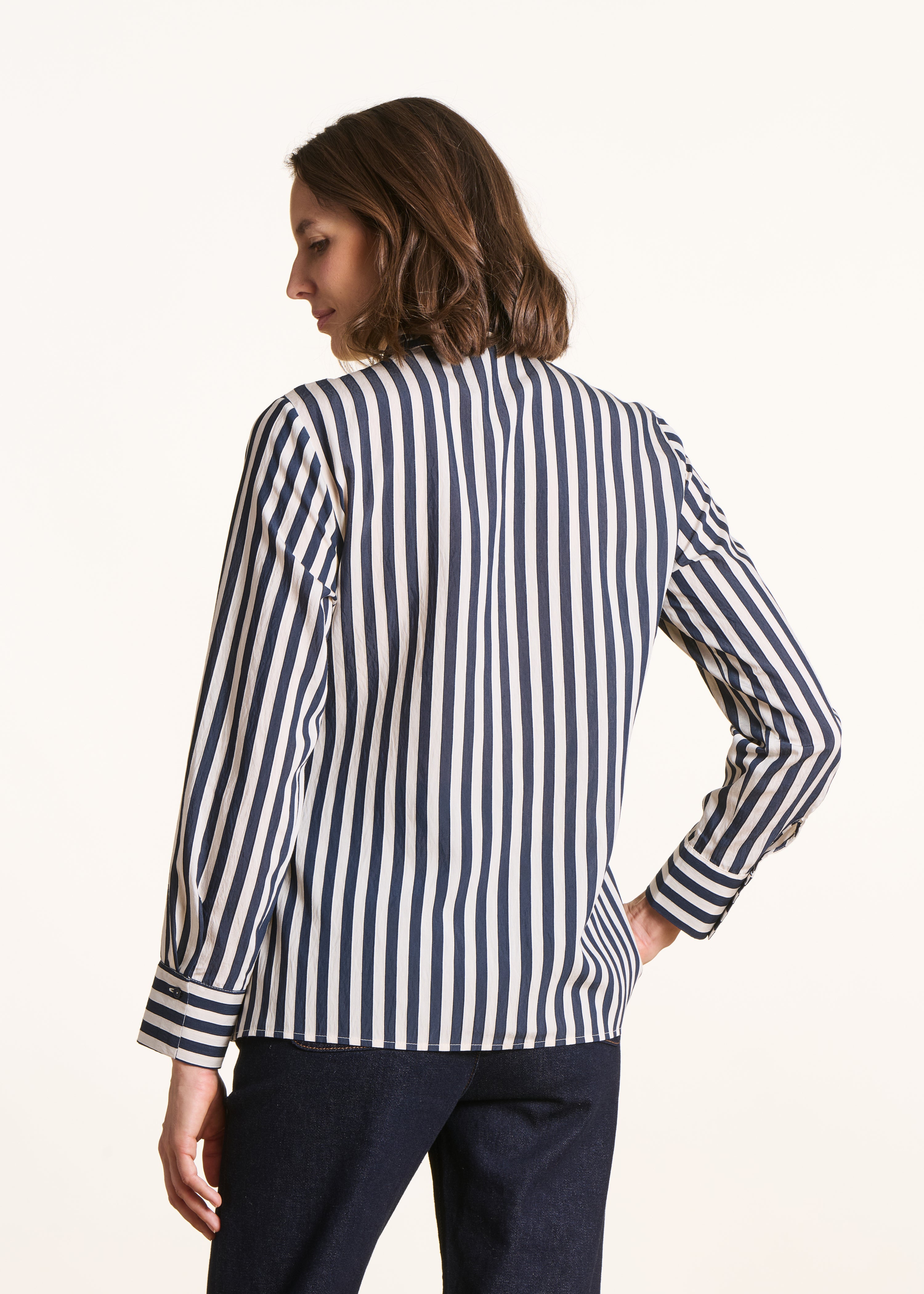 la-f-e-marabout-e-famous-bluse-ecru-navy-gestreift image 3