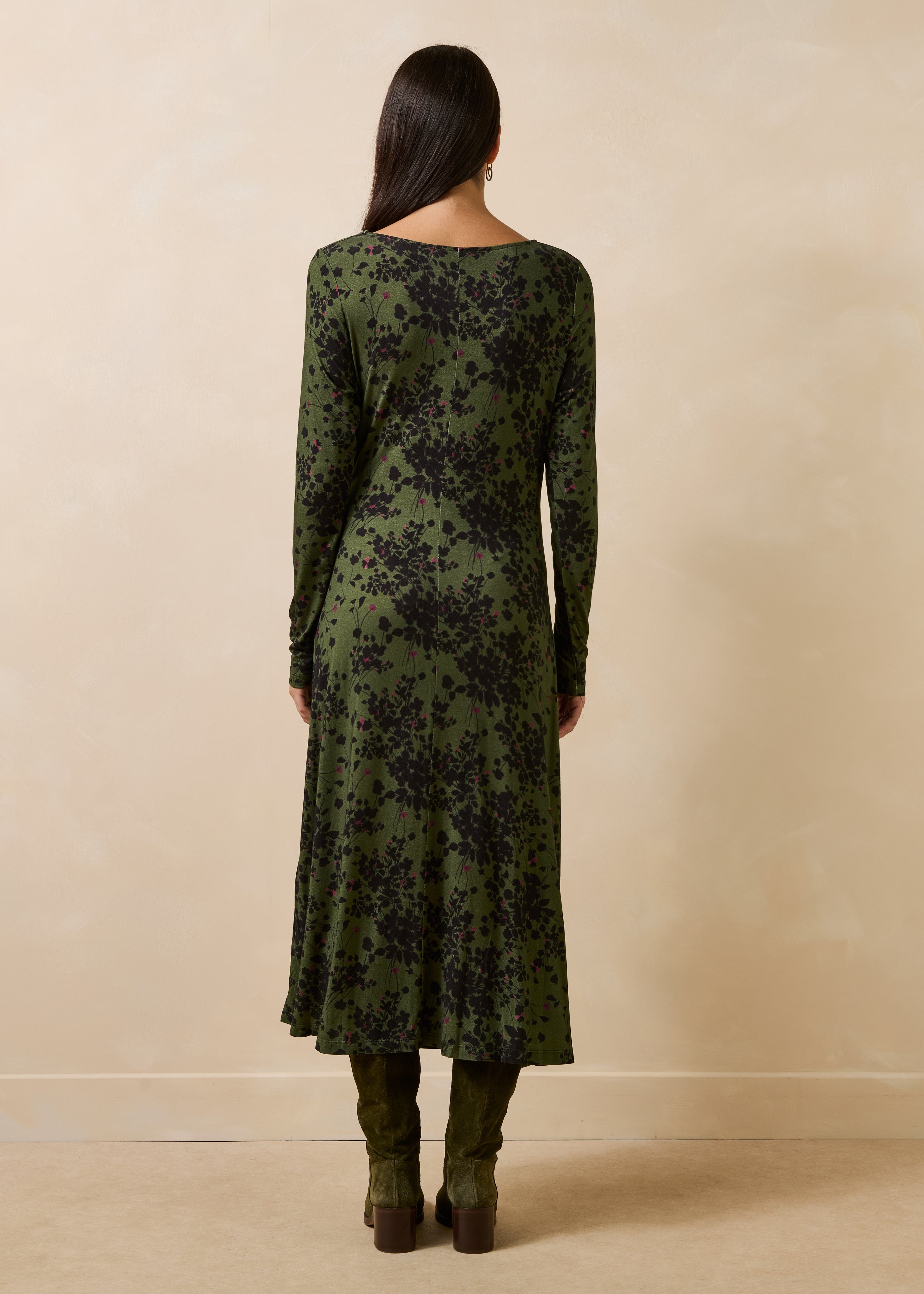 la-f-e-marabout-e-gacila-midikleid-kaki-bl-mchen-viskose image 2