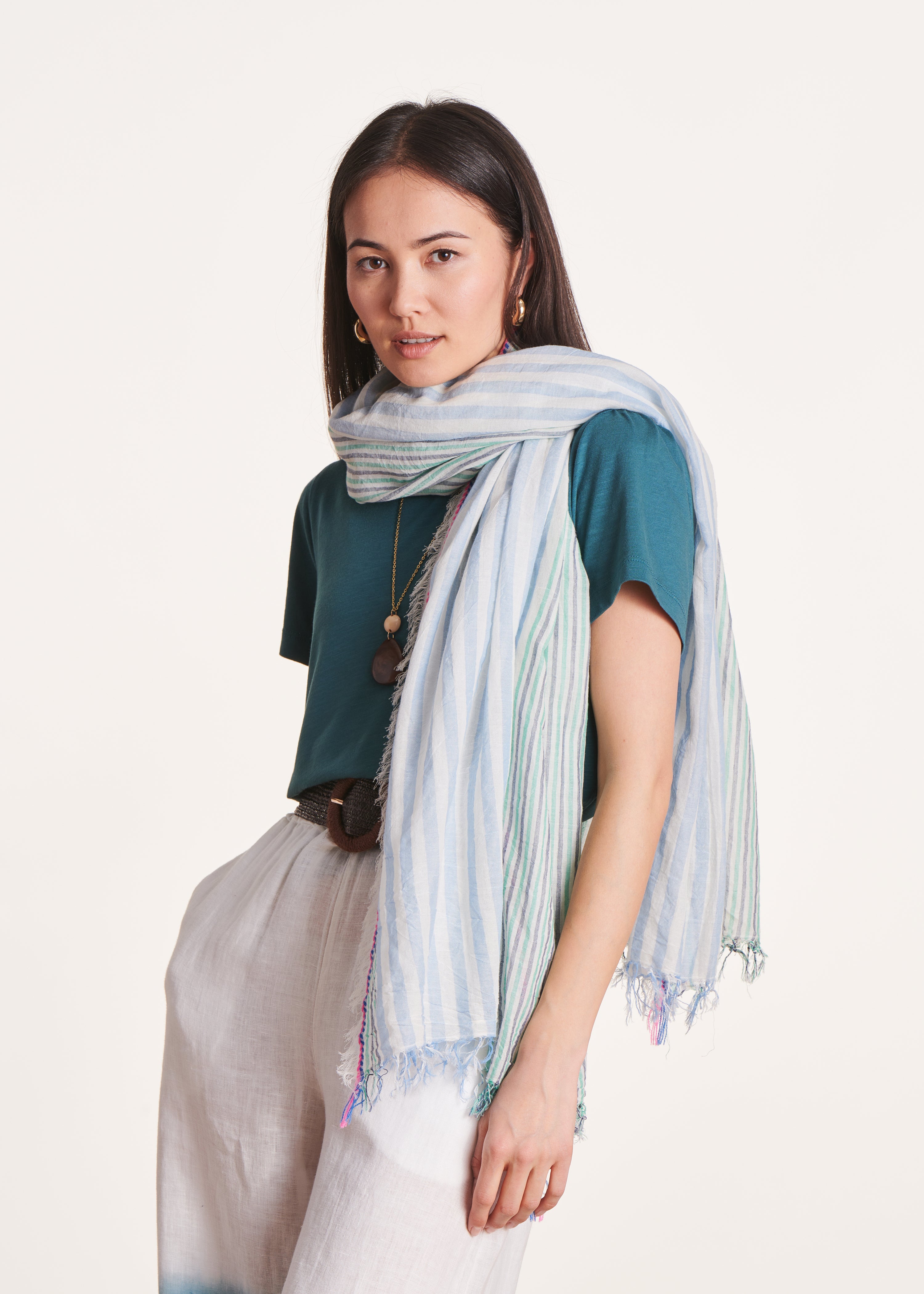 la-f-e-marabout-e-accessoires-foulard-baumwollschal-gr-n-tu image 1