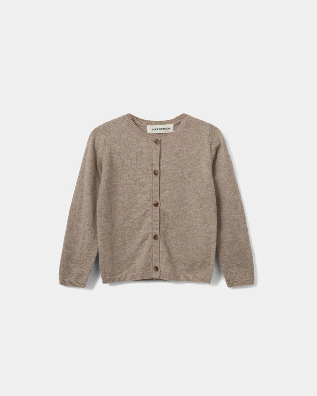 sofie-schnoor-kids-cissesk-cardigan-brown-melange-wolle image 1