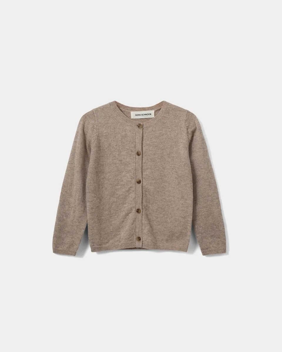 sofie-schnoor-kids-cissesk-cardigan-brown-melange-wolle image 1