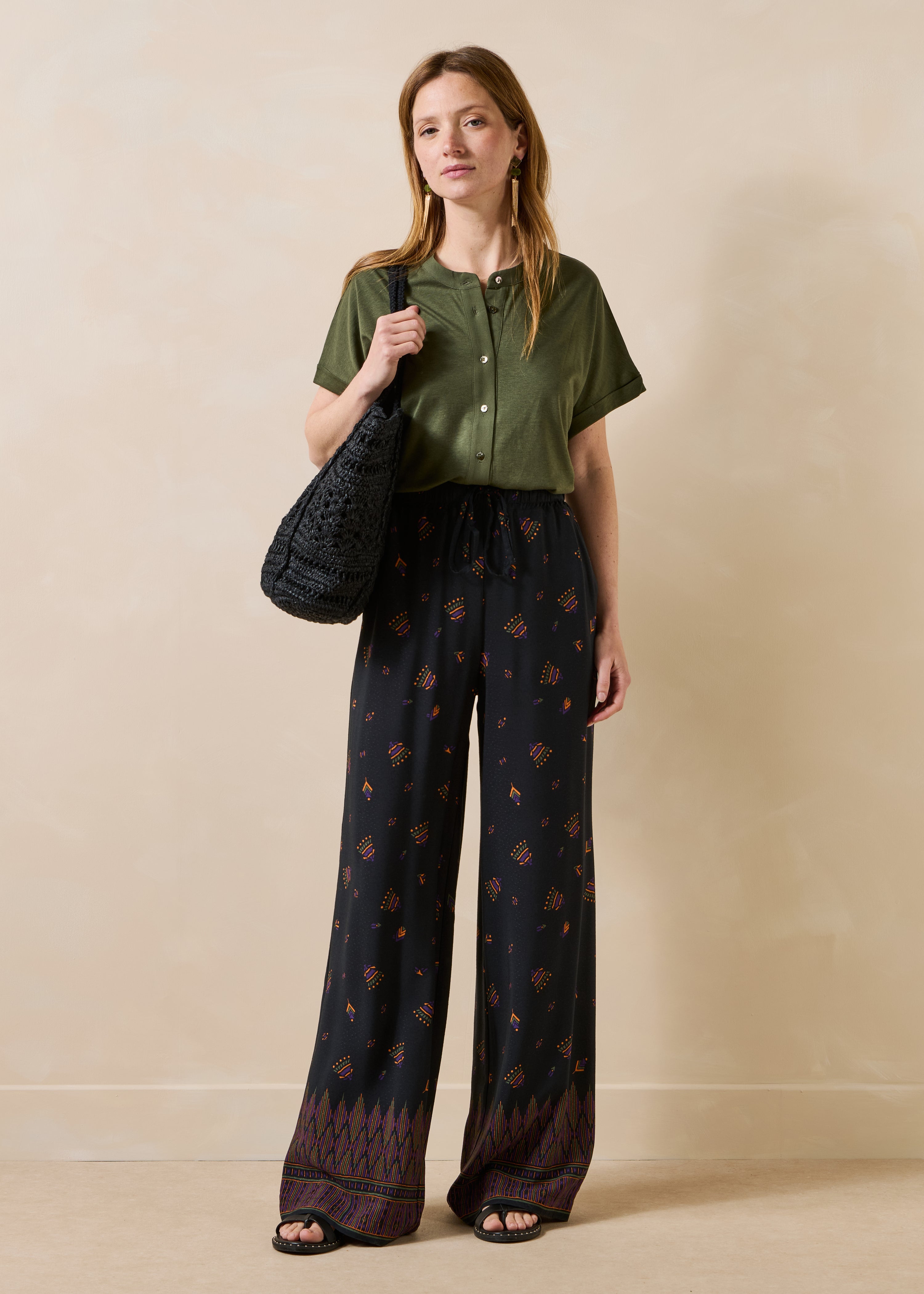 la-f-e-marabout-e-fanta-t-shirt-khaki-kurzarm-bi-material image 2