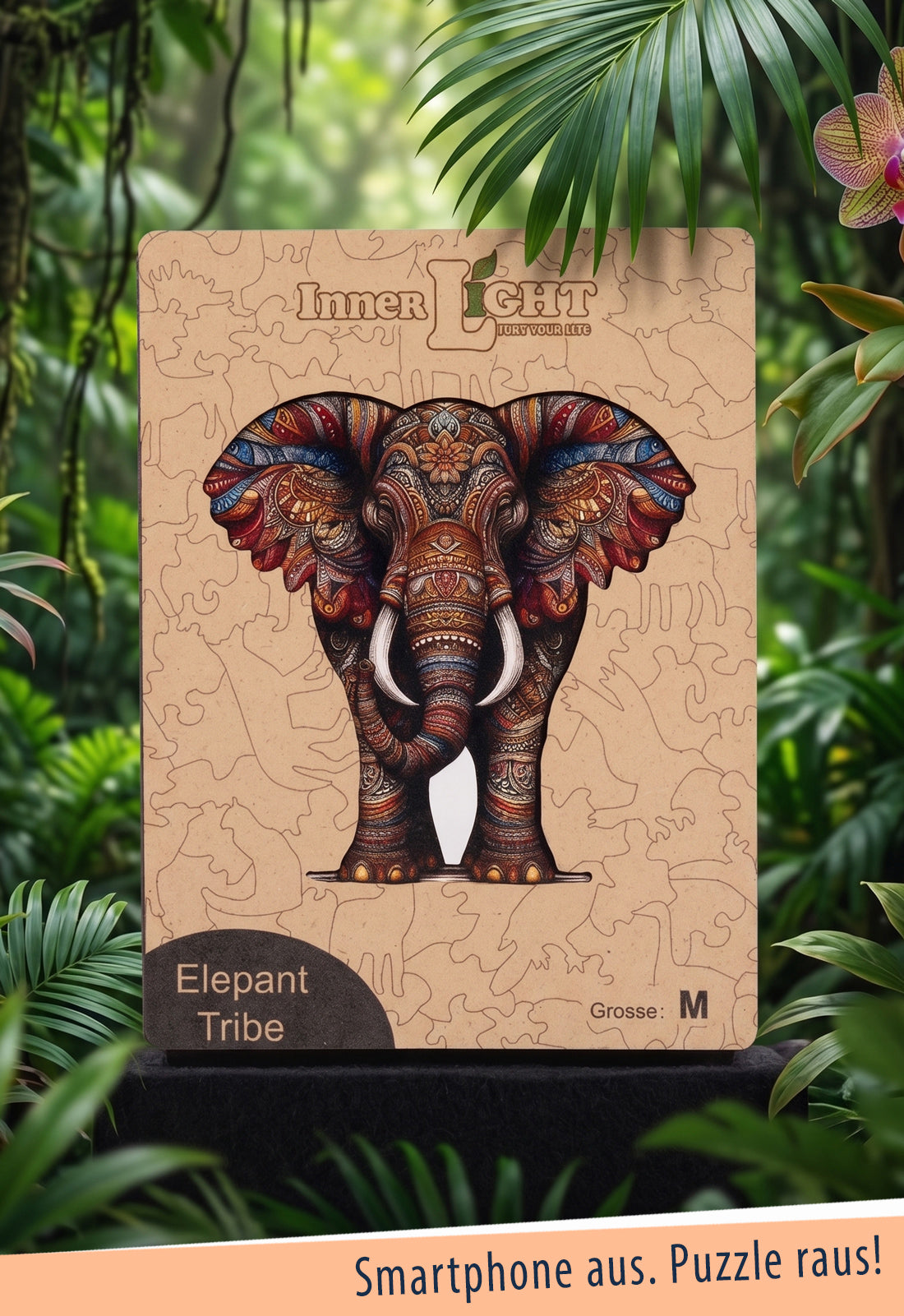 moshiki-elephant-tribe-holzpuzzle-elefant-gr-e-m image 2