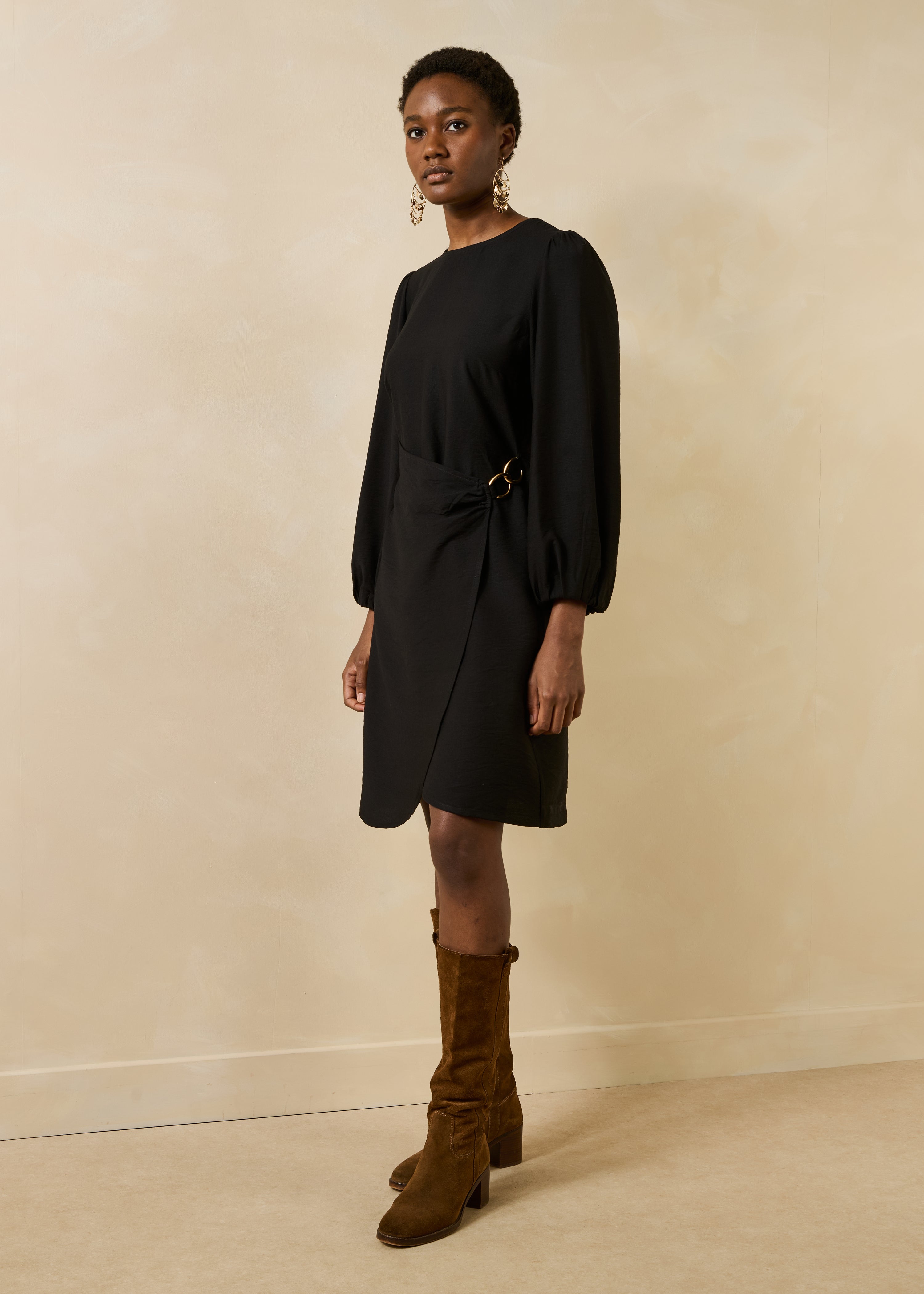 la-f-e-marabout-e-kleid-gutmer-schwarz-midi-gr-38 image 2