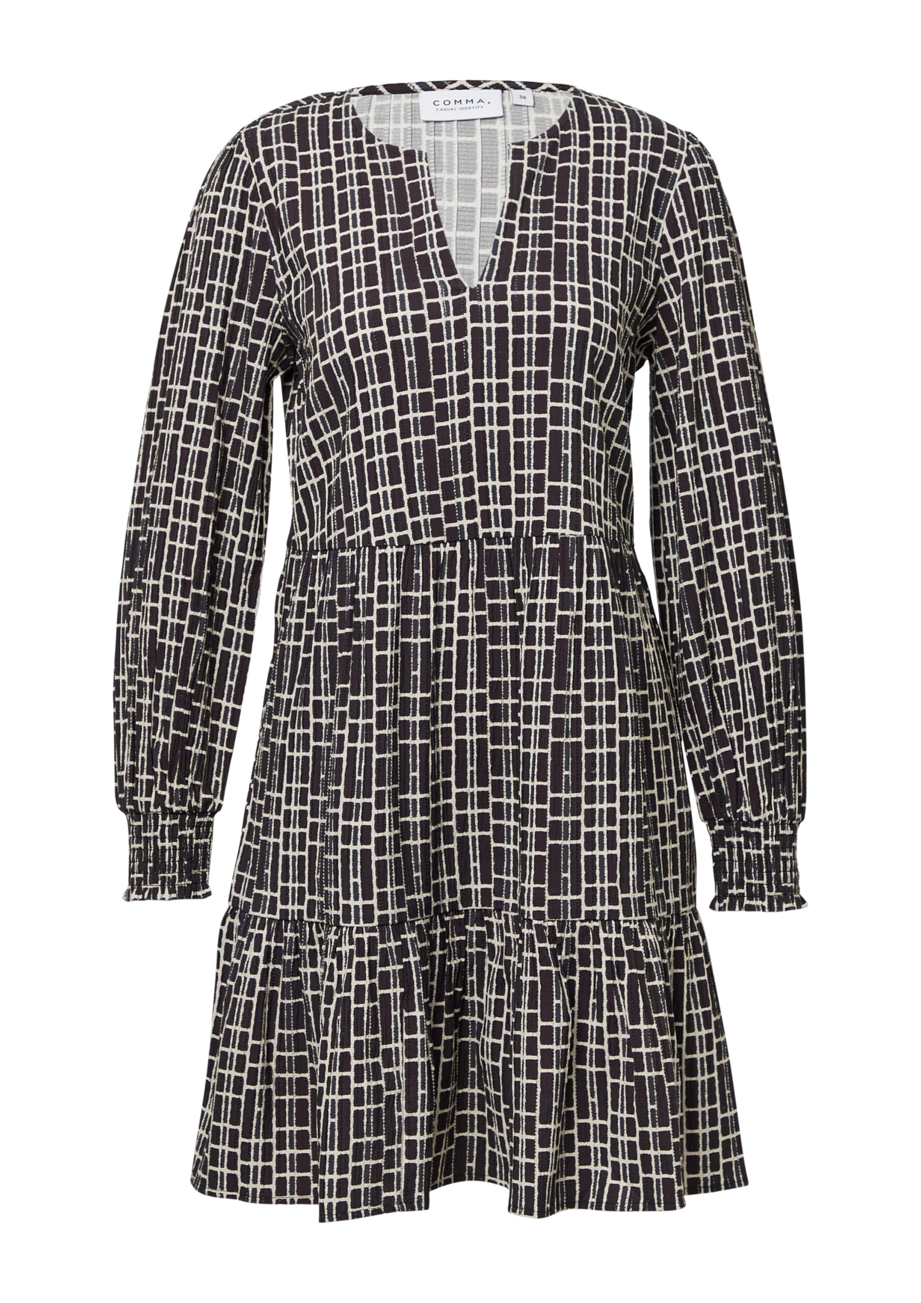 comma-dresses-printkleid-volants-gr-42-strukturiert image 4