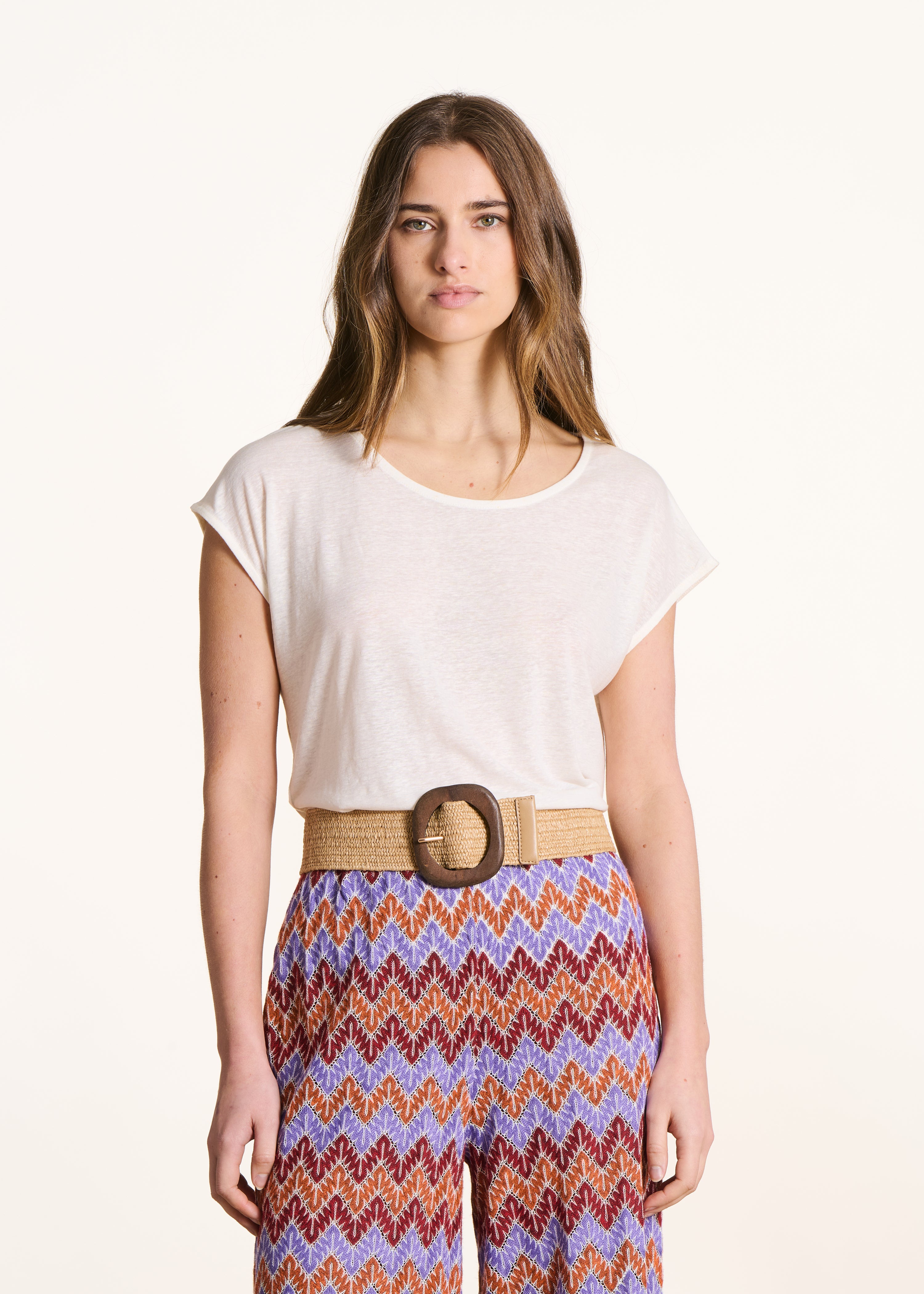 la-f-e-marabout-e-virano-t-shirt-ecru-lyocell-leinen-rundhals image 1