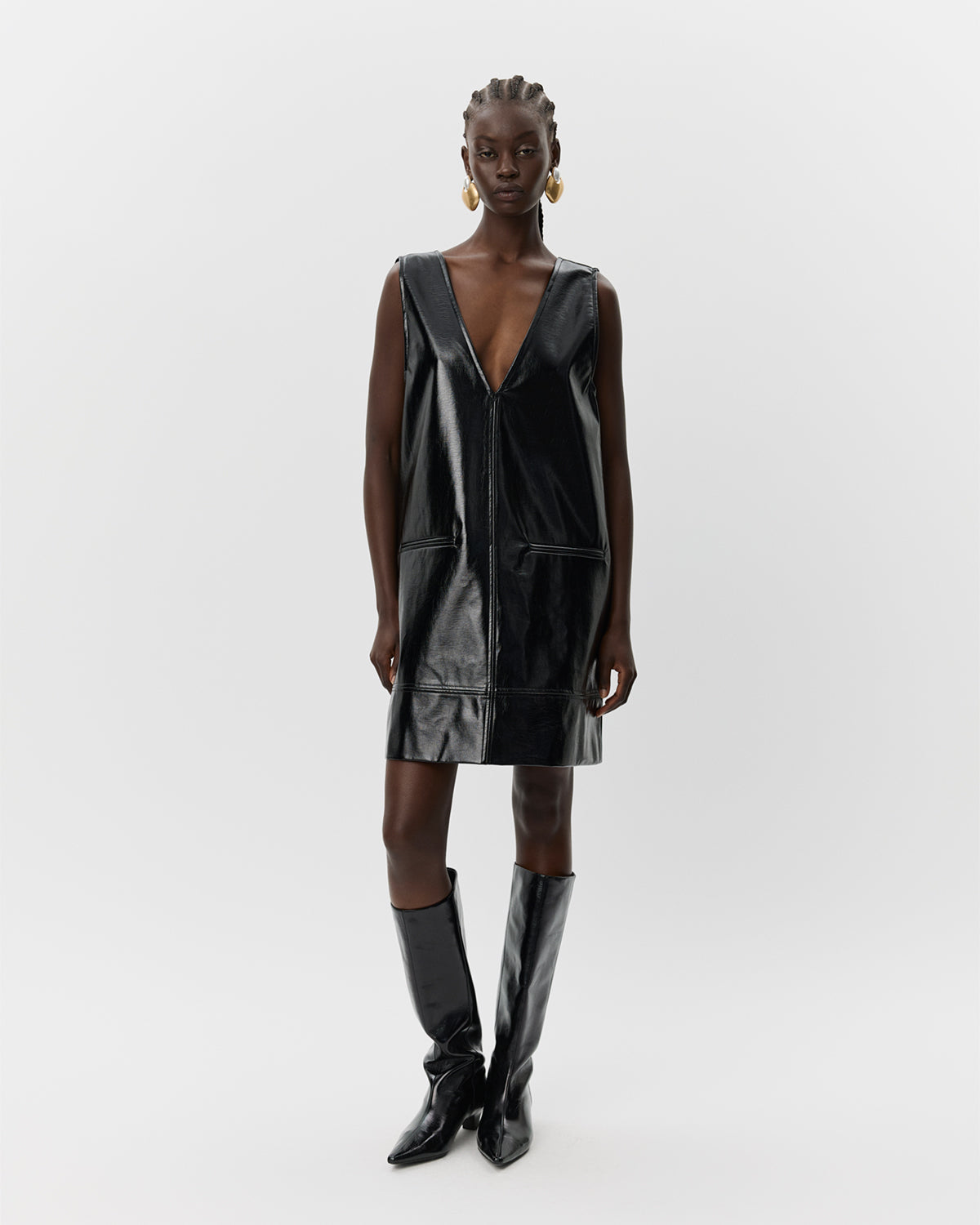 sofie-schnoor-leahsw-kleid-s254125-schwarz-kunstleder-mini image 2