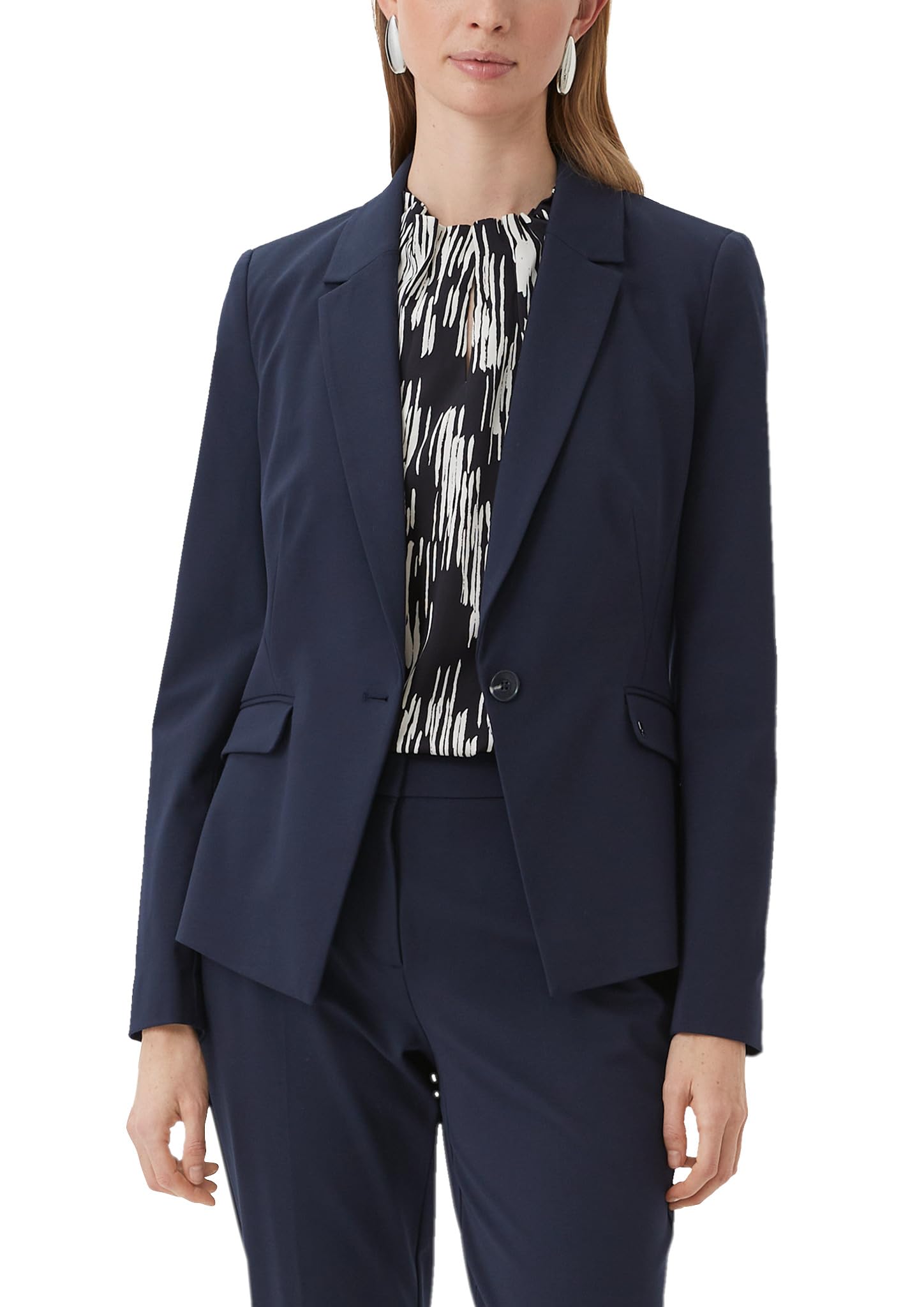 comma-blazers-blazer-schwarz-viskosemix-damen image 7