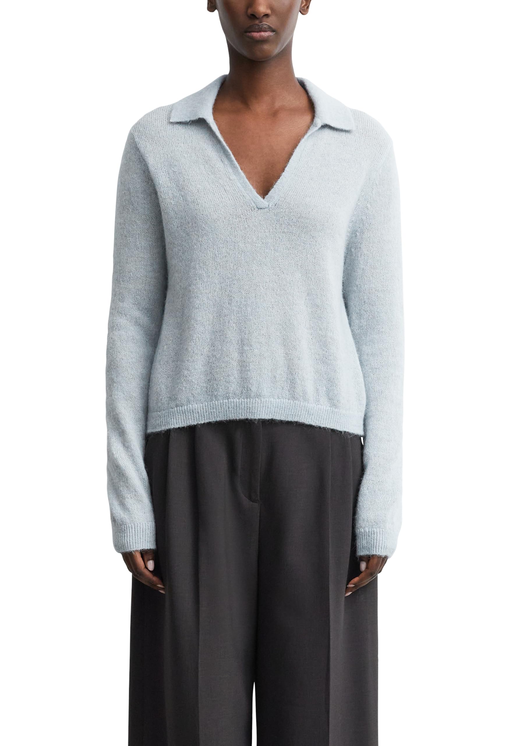 comma-knitwear-strickpullover-polokragen-relaxed-fit-beige image 1