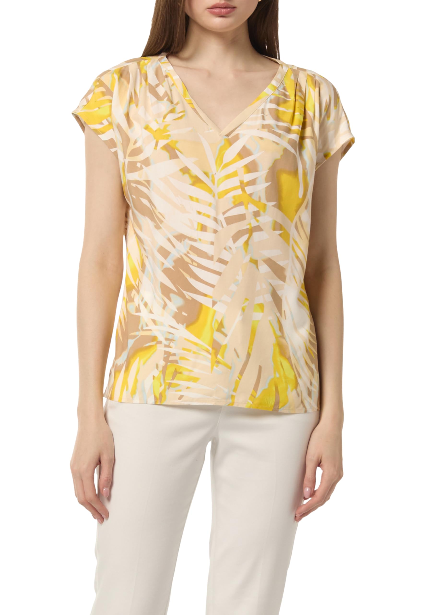 comma-blusenshirt-allover-print-gelb-bluse-gr-36 image 1