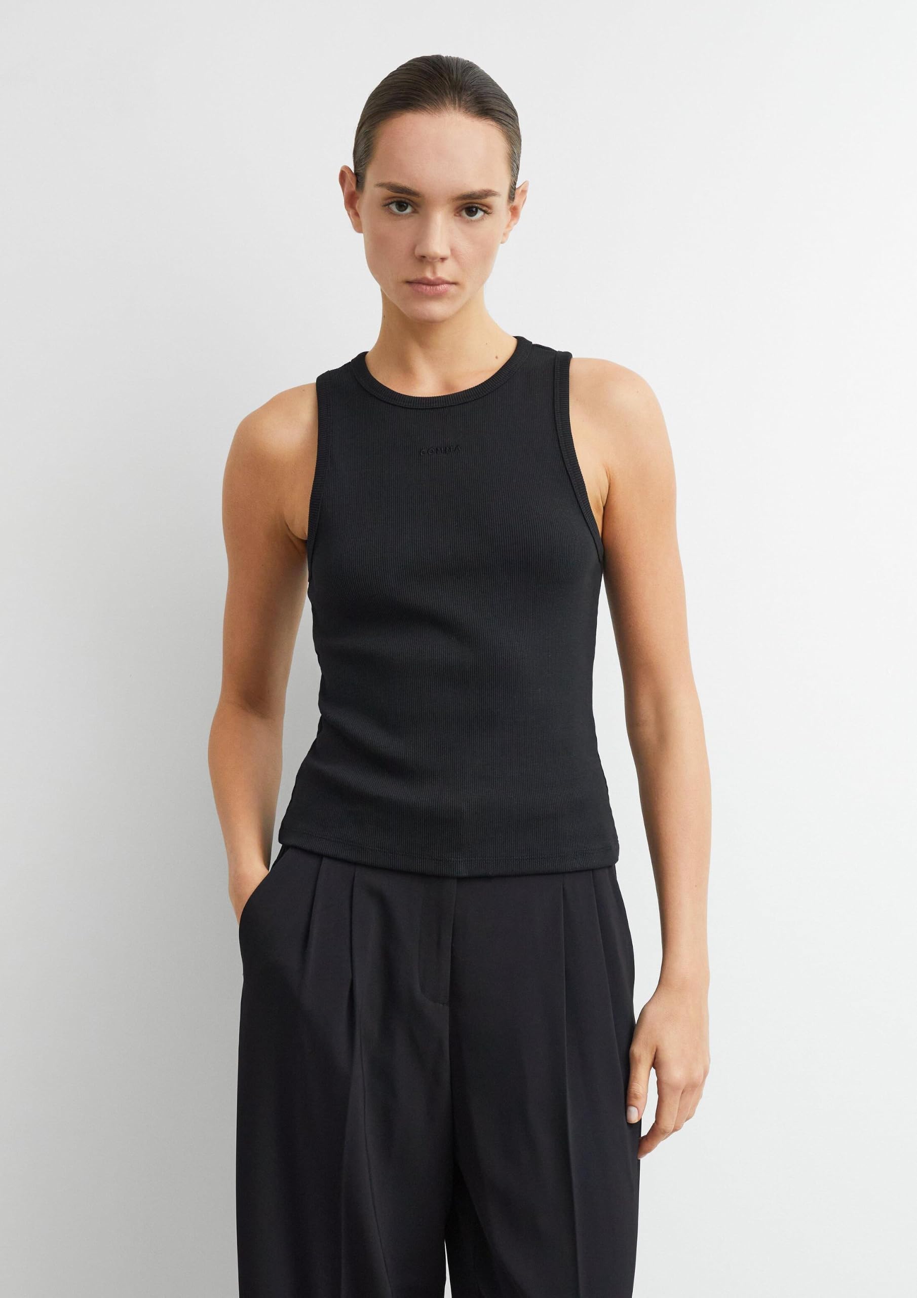 comma-tank-top-baumwollripp-schwarz-gr-46 image 6