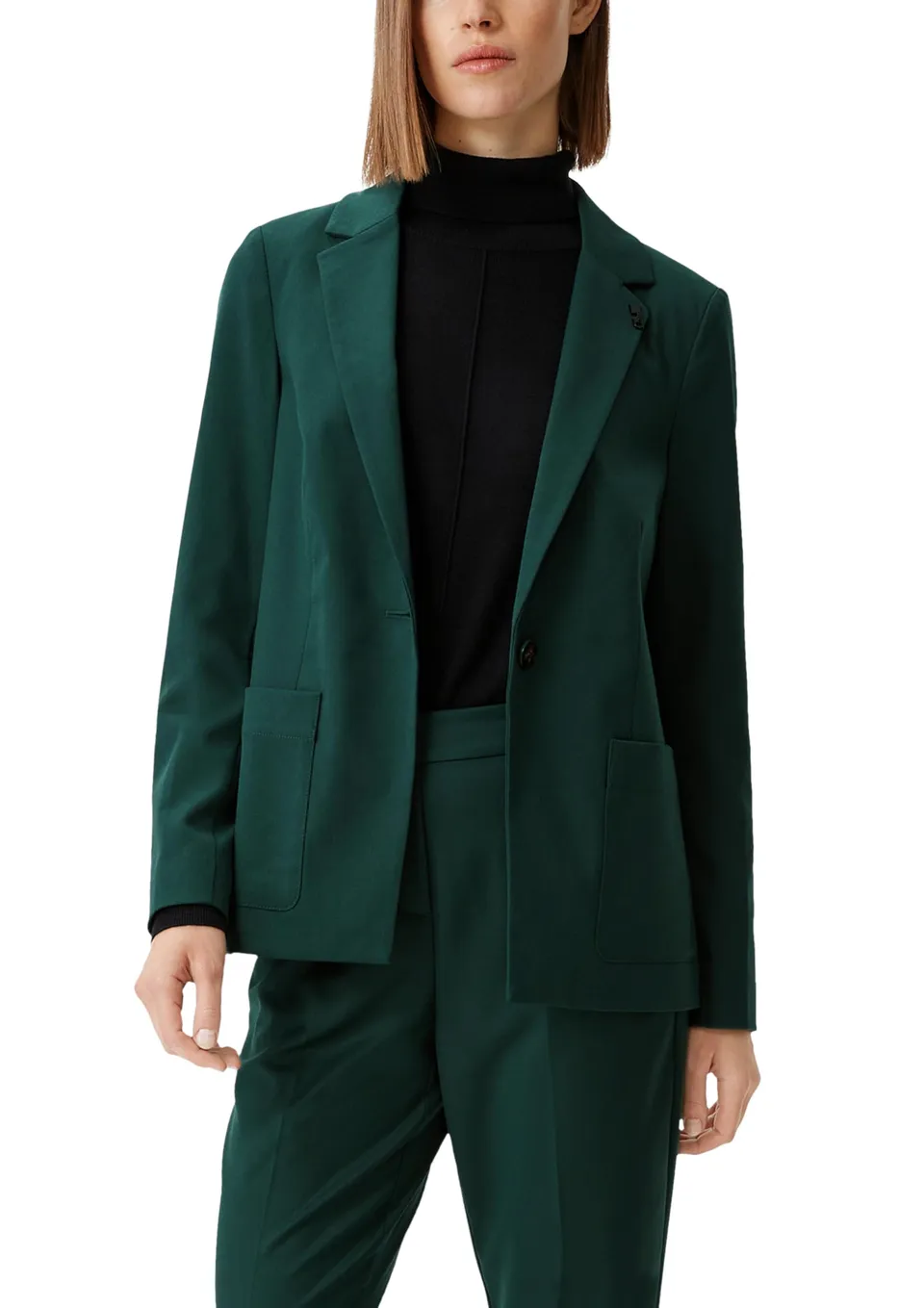 comma-blazers-antaillierter-blazer-twill-business image 1