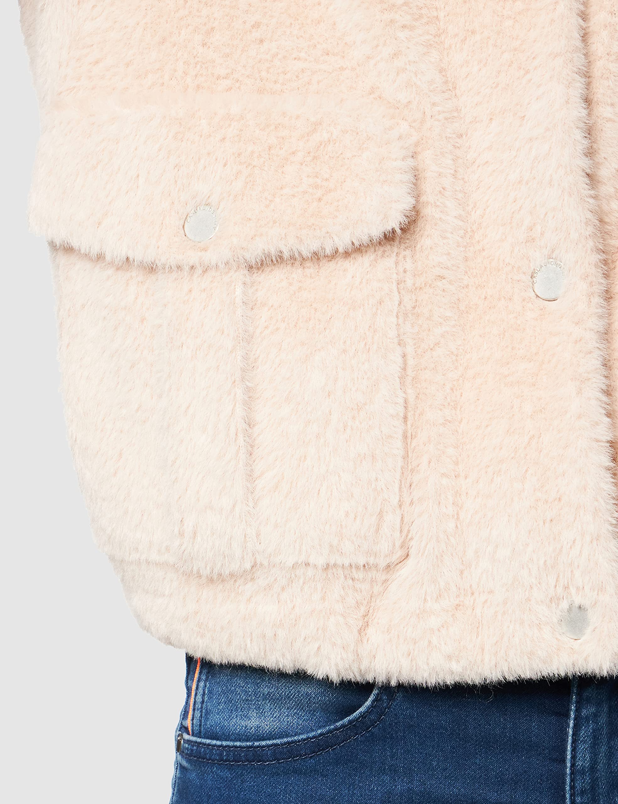 comma-jacke-damen-44-beige-stepp-optik-kurz-mit-kapuze image 5