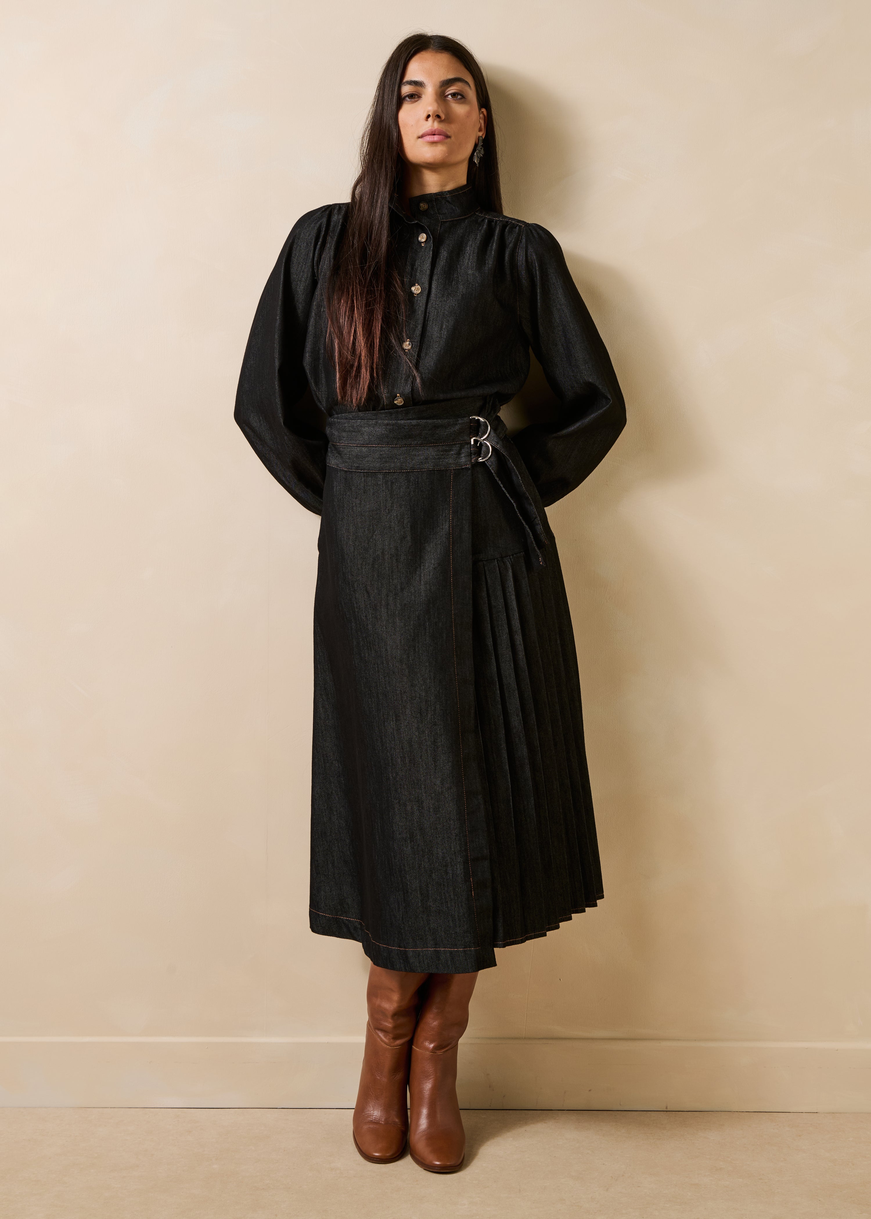 la-f-e-marabout-e-galway-wickelrock-midi-denim-schwarz-38 image 1