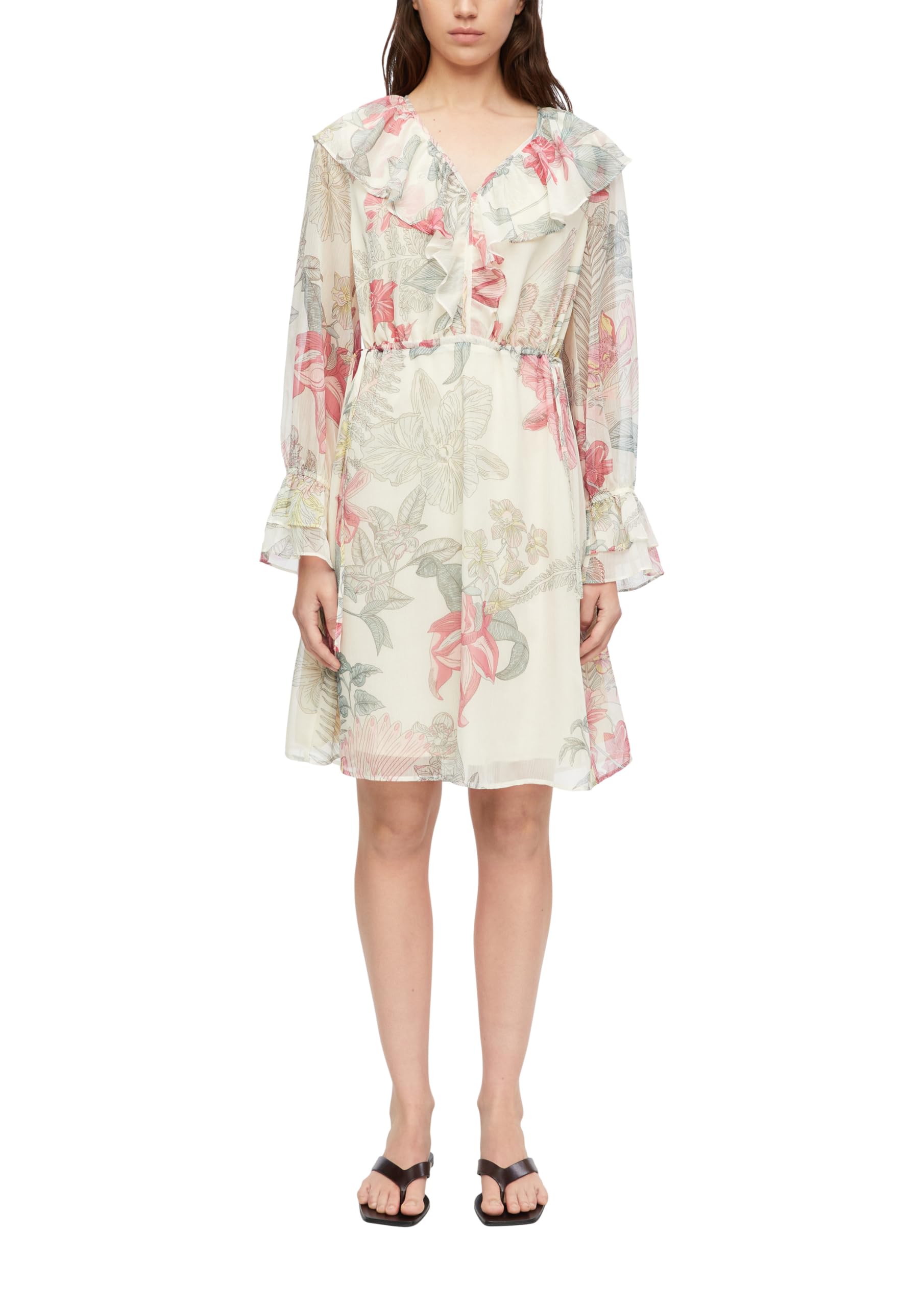 comma-kleid-v-ausschnitt-volants-relaxed-fit-midi image 8