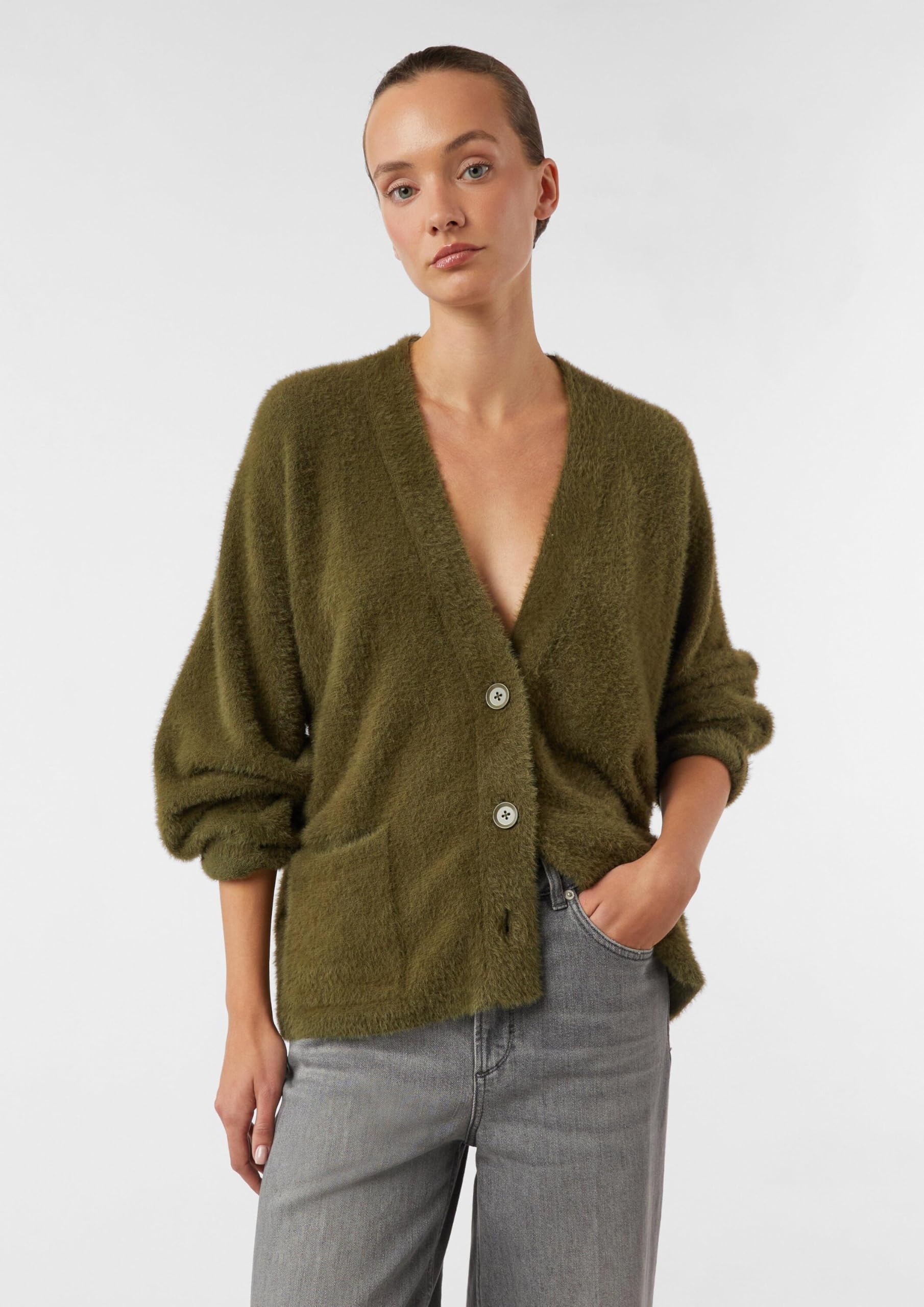 comma-cardigan-relaxed-fit-strick-olivgr-n-xs image 3