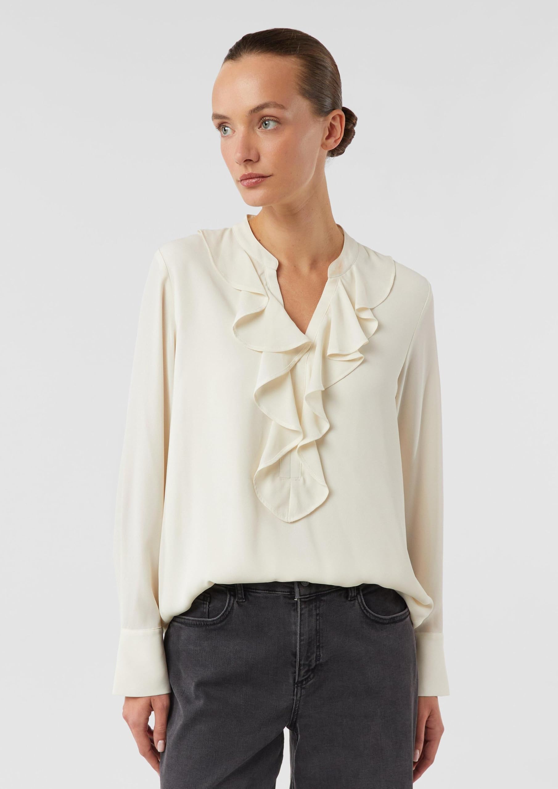 comma-2175657-bluse-mit-volant-langarm-gr-44 image 3