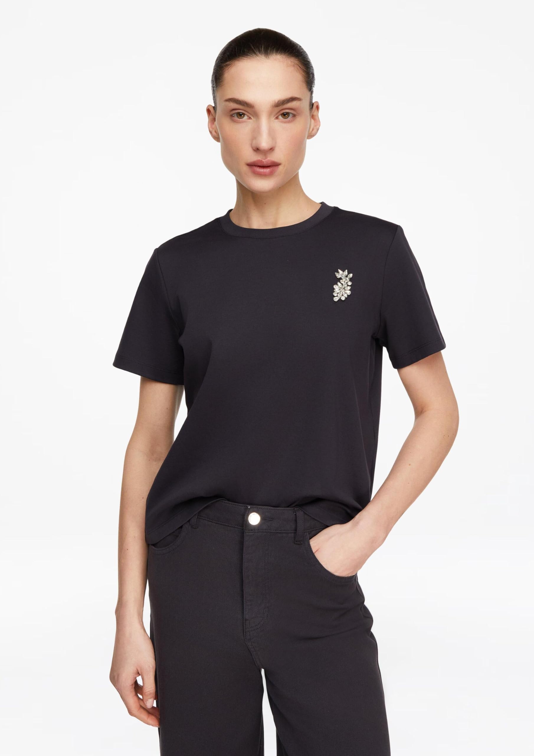 comma-t-shirt-regular-rundhals-schmucksteine-gr-40 image 6