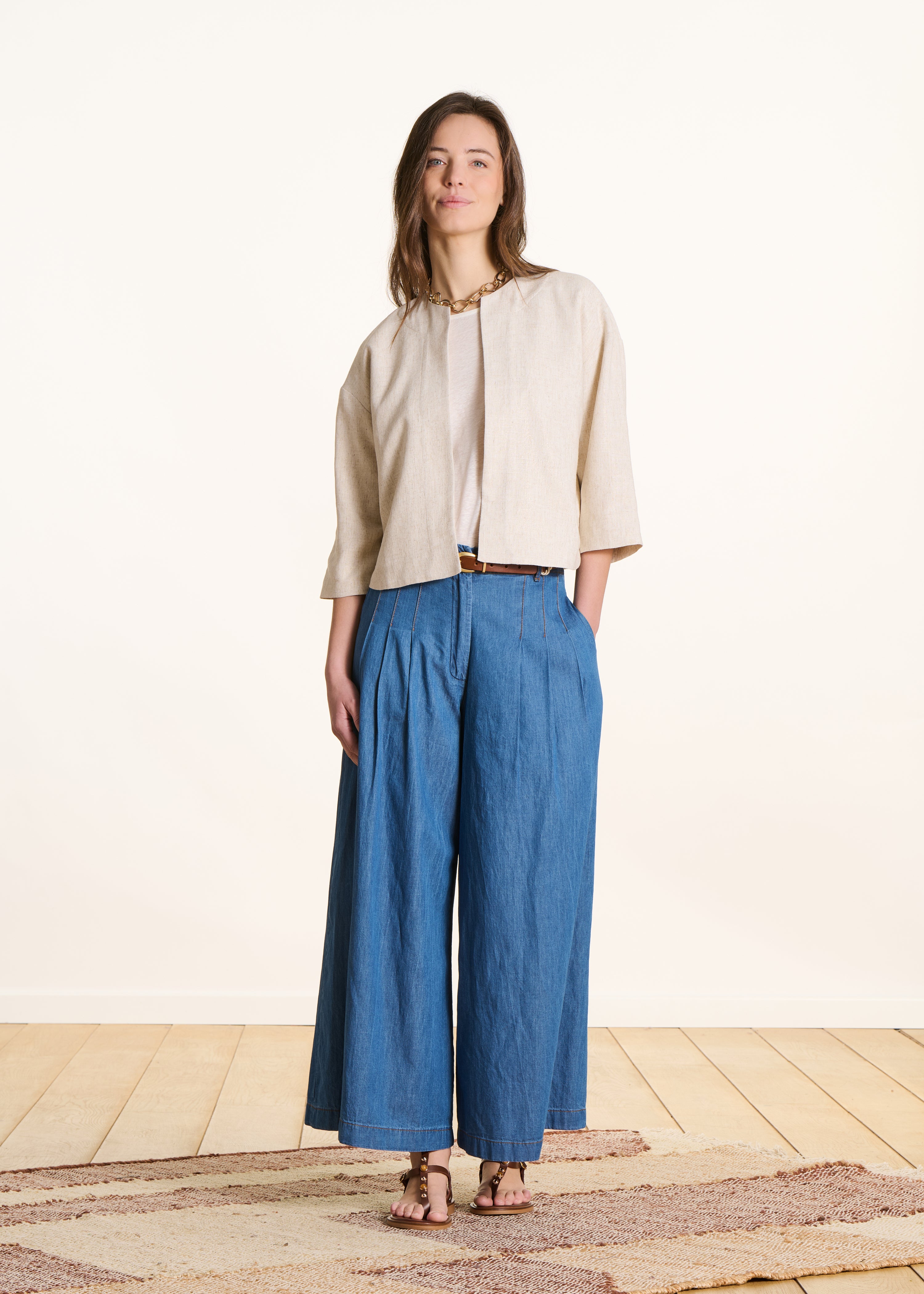 la-f-e-marabout-e-dilou-kurzjacke-greige-3-4-arm image 2
