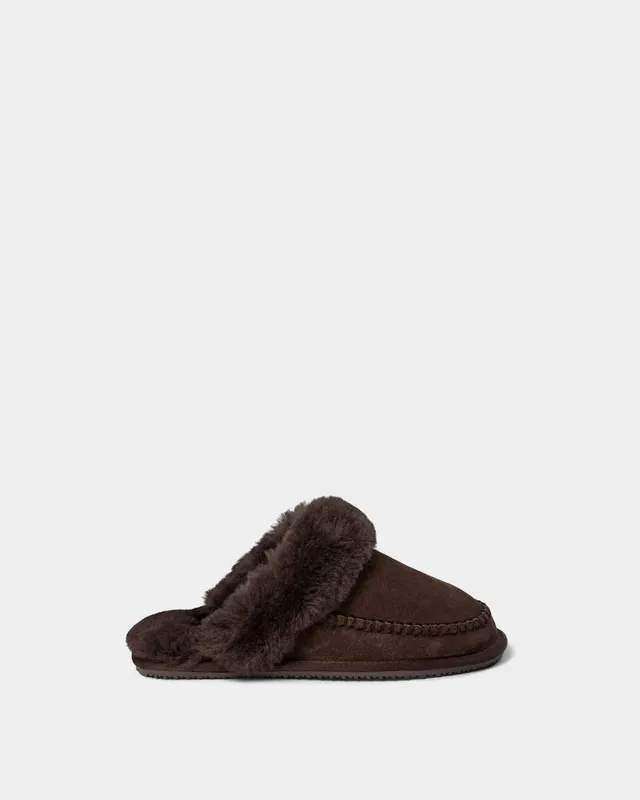 sofie-schnoor-women-anyasw-hausschuhe-dunkelbraun-lammfell image 1
