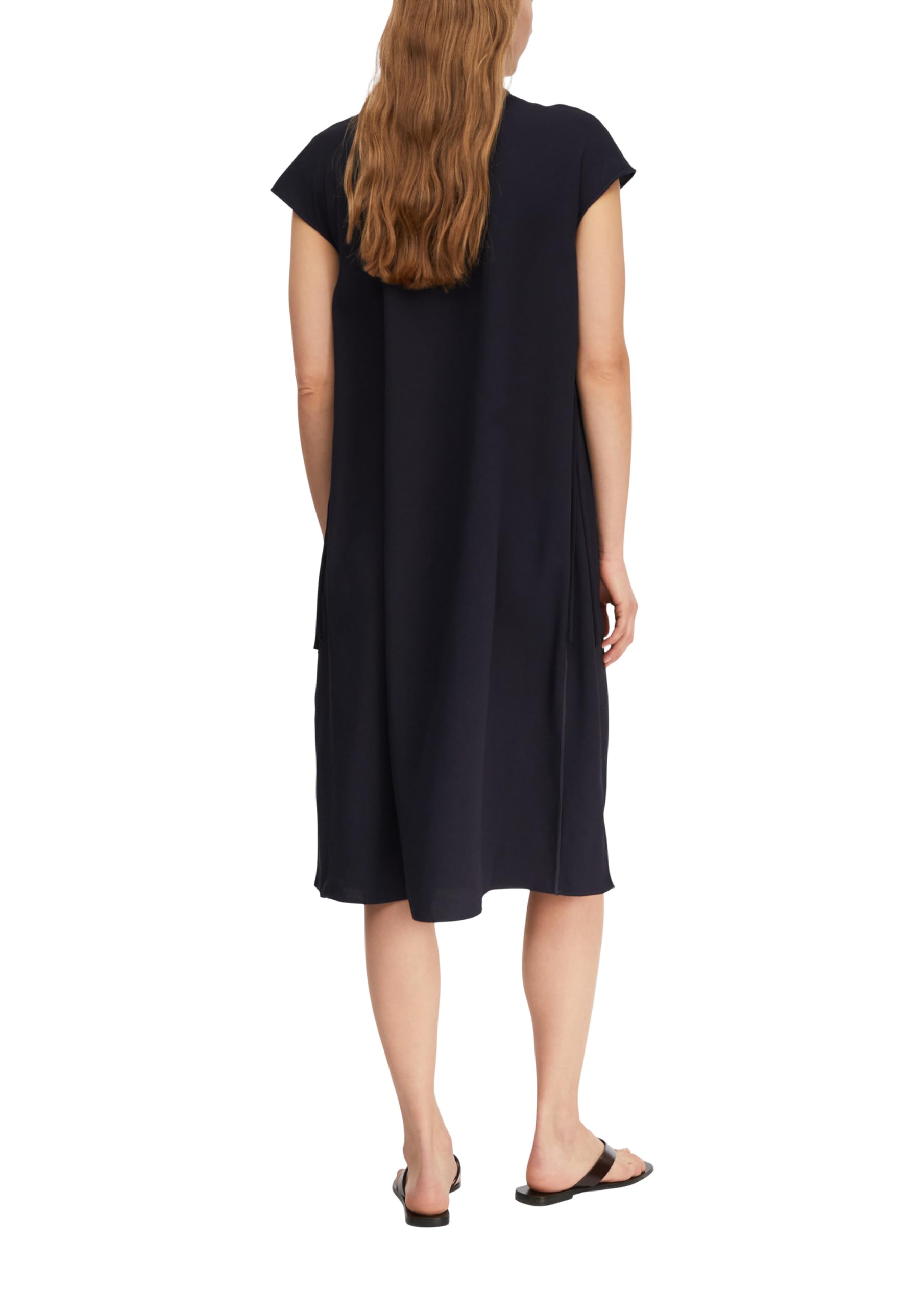 comma-loose-fit-midi-kleid-v-ausschnitt-gr-40-mit-g-rtel image 2