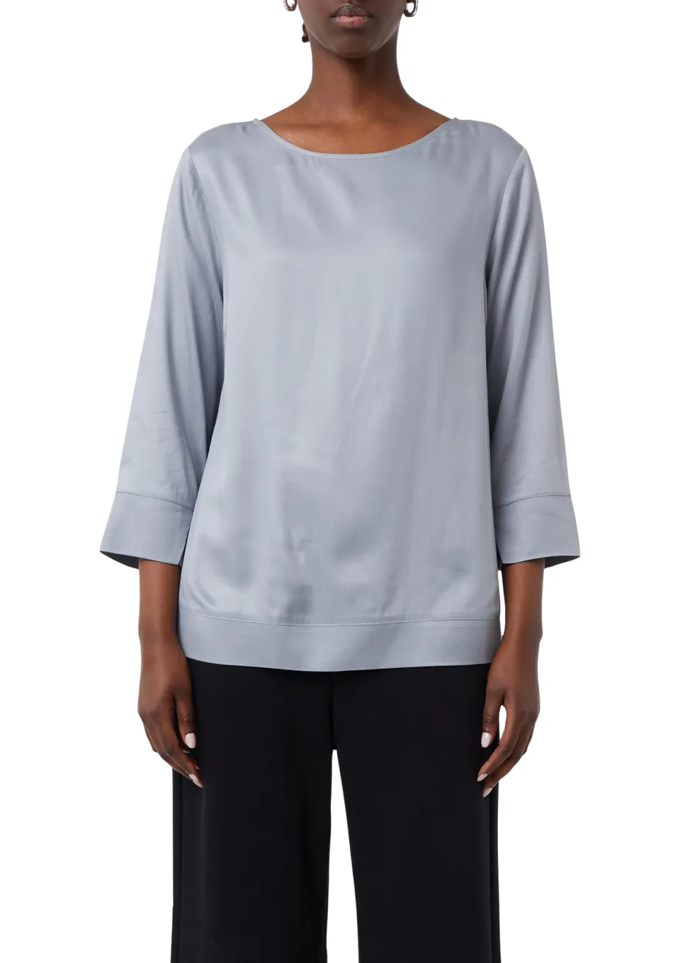 comma-blouses-viskosebluse-3-4-arm-blau-36-schlitzdetails image 1