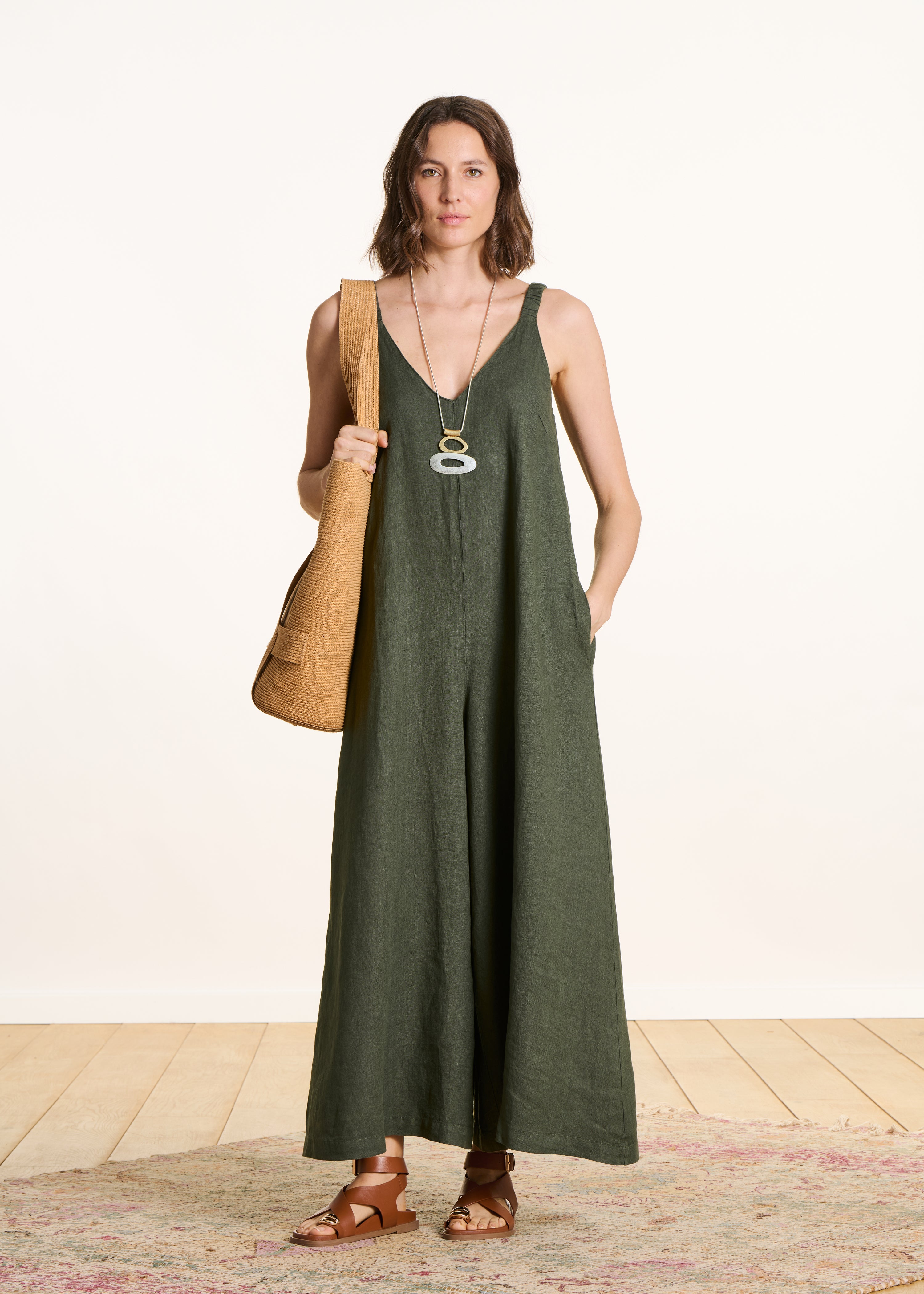 la-f-e-marabout-e-fareli-overall-khaki-leinen image 1