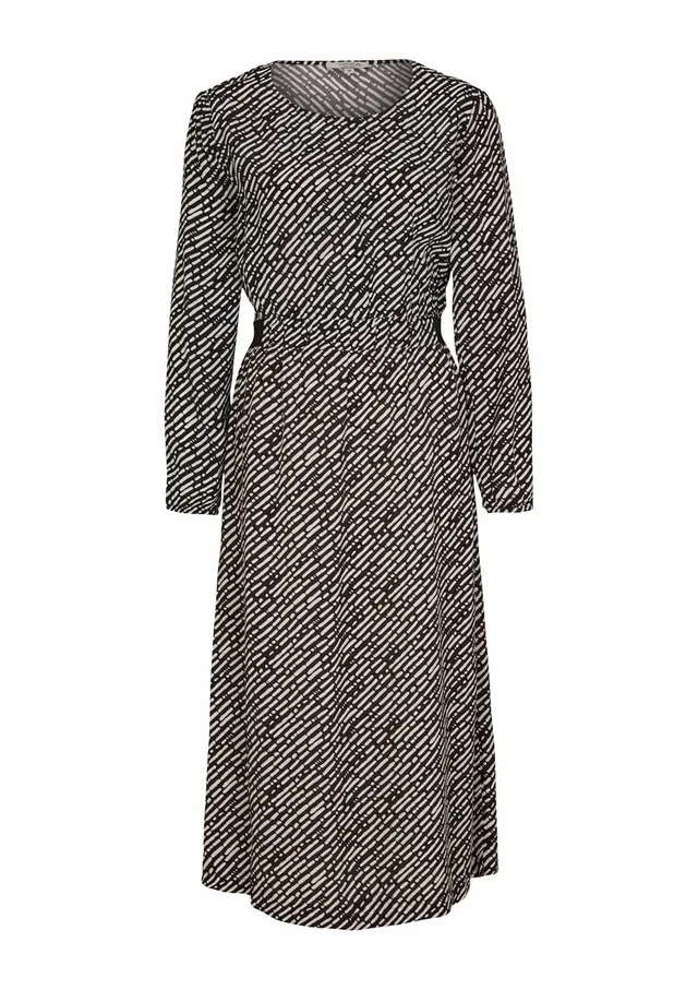 comma-midikleid-langarm-rundhals-kleid-gr-e-36 image 1