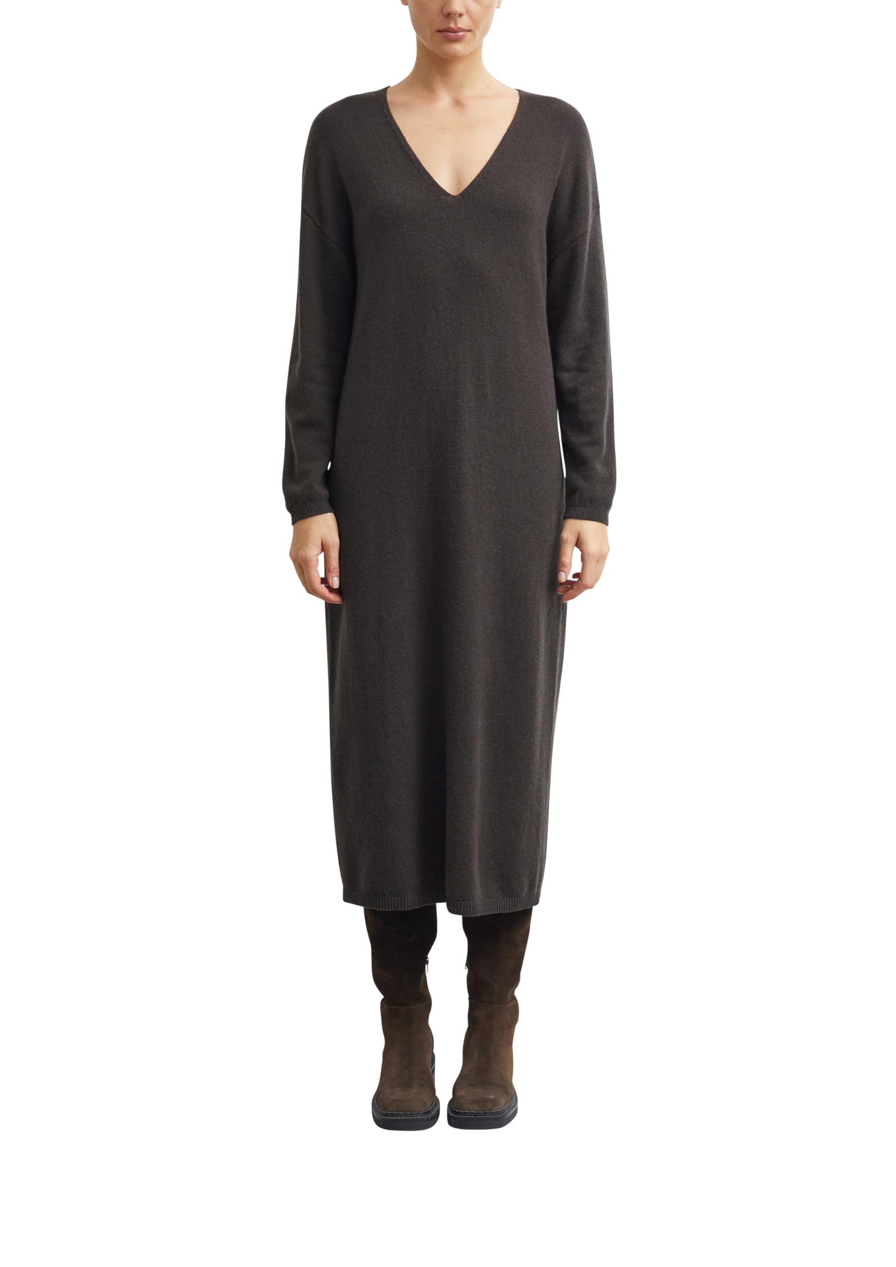 comma-dresses-strickkleid-2184660-midi-gr-42-v-ausschnitt image 1