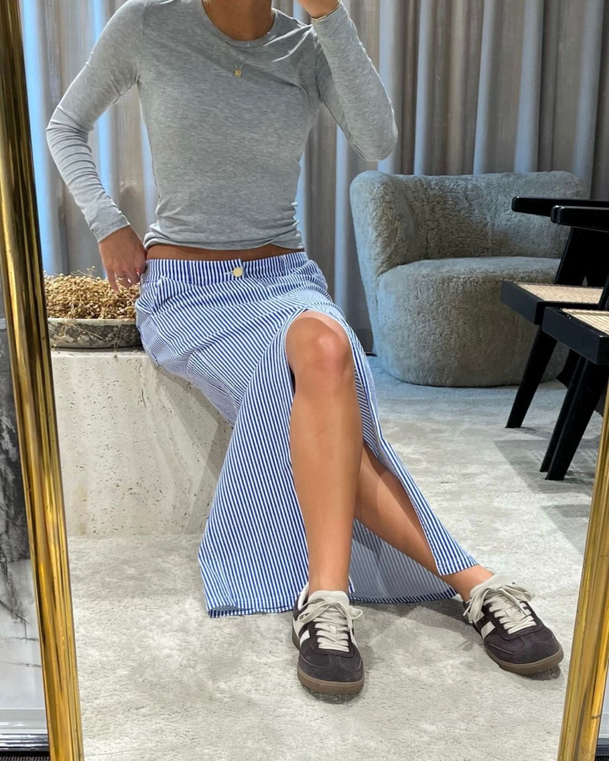 sofie-schnoor-women-alayasw-maxirock-blau-baumwolle-schlitz image 4