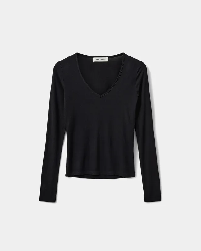 sofie-schnoor-sallysw-shirt-snos559-langarmshirt-schwarz-viskose image 1