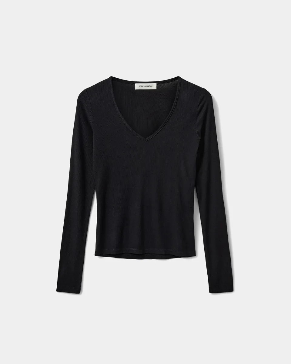 sofie-schnoor-sallysw-shirt-snos559-langarmshirt-schwarz-viskose image 1