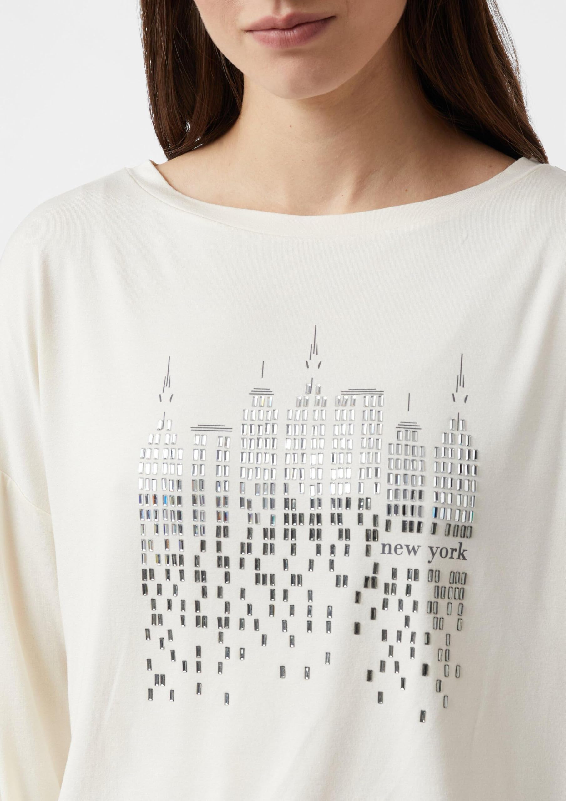 comma-tops-langarmshirt-print-strass-gr-36 image 5