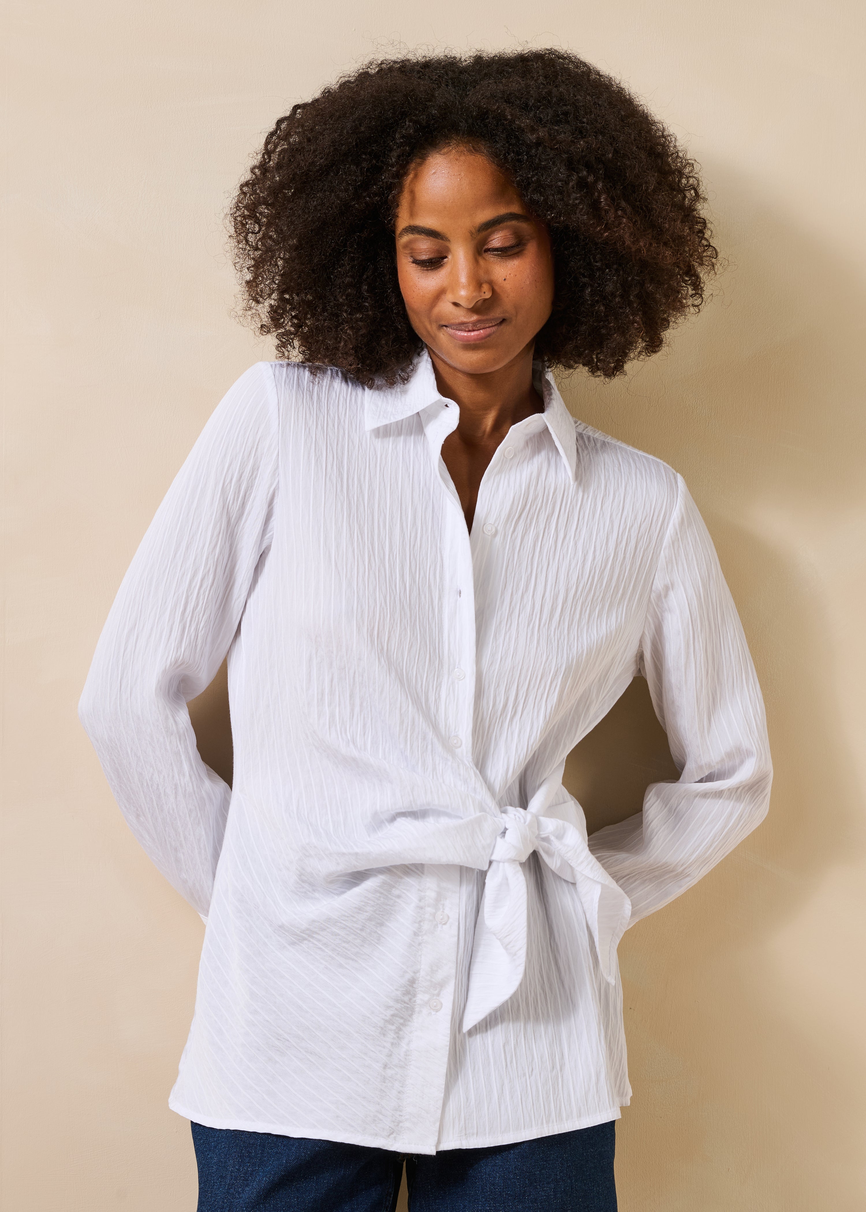 la-f-e-marabout-e-famous-bluse-wei-streifen-viskose image 1