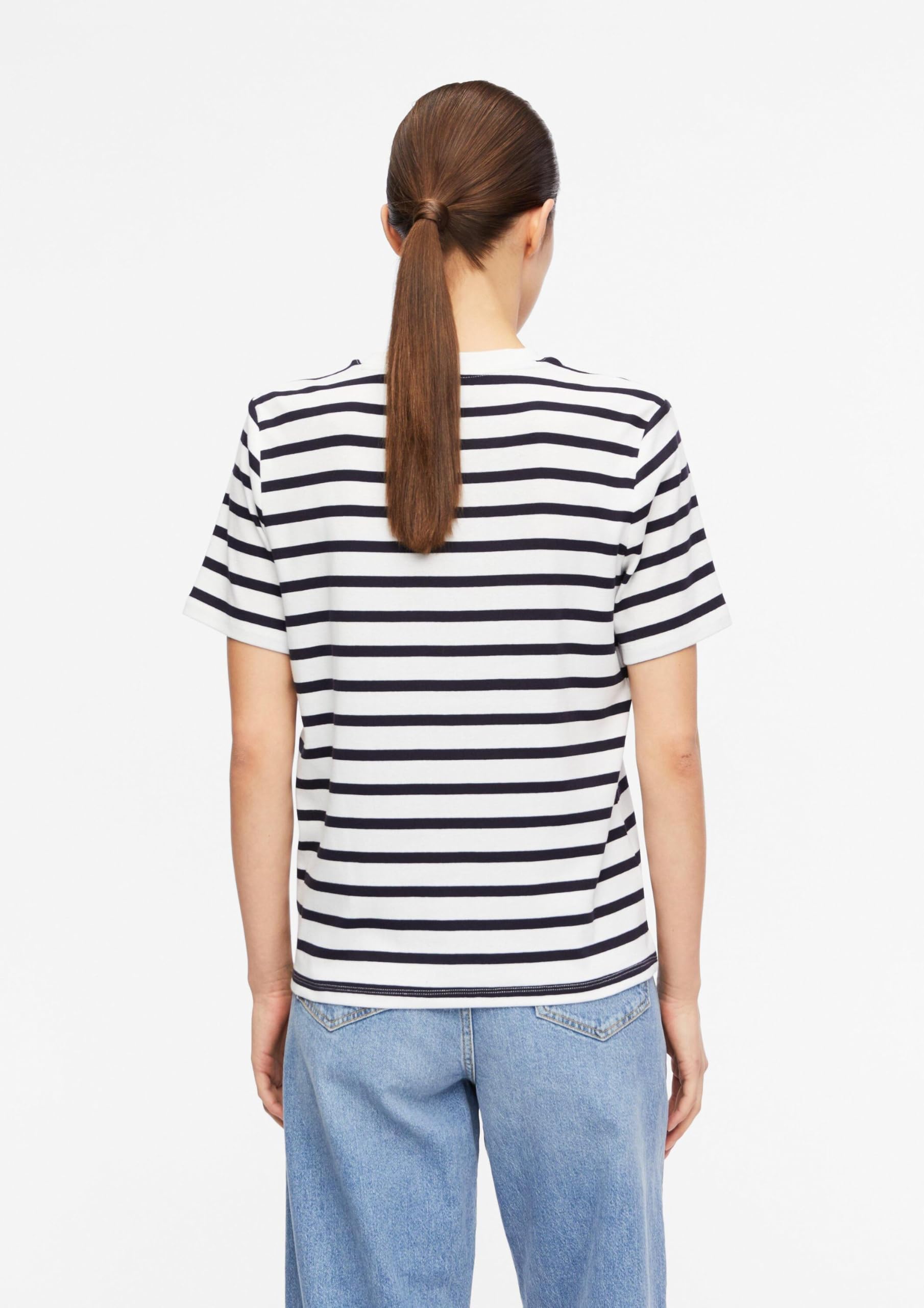 comma-gestreiftes-t-shirt-damen-top-gr-e-42-hellblau image 7