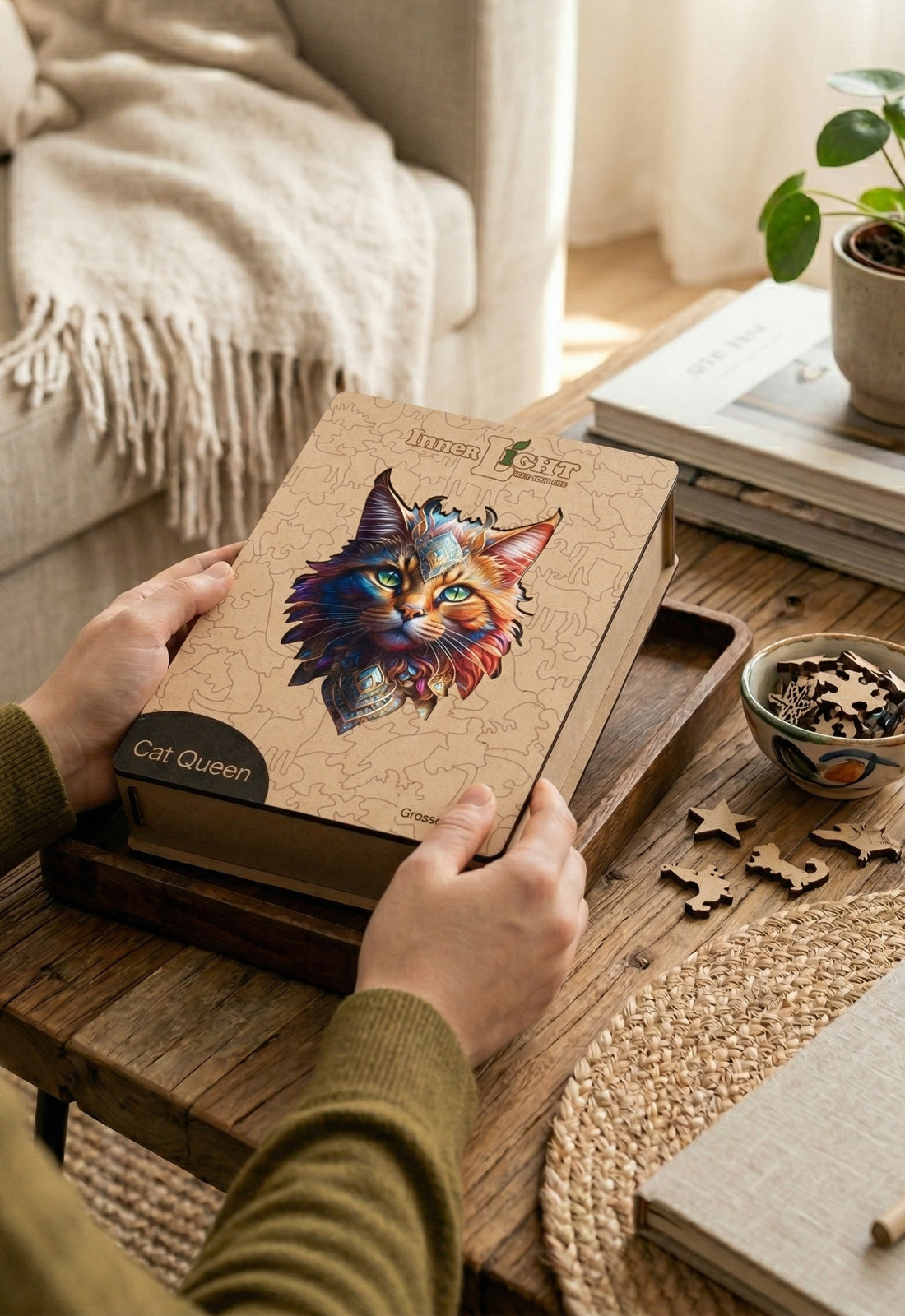 moshiki-cat-queen-holzpuzzle-katze-gr-e-m-gr-ne-augen image 2