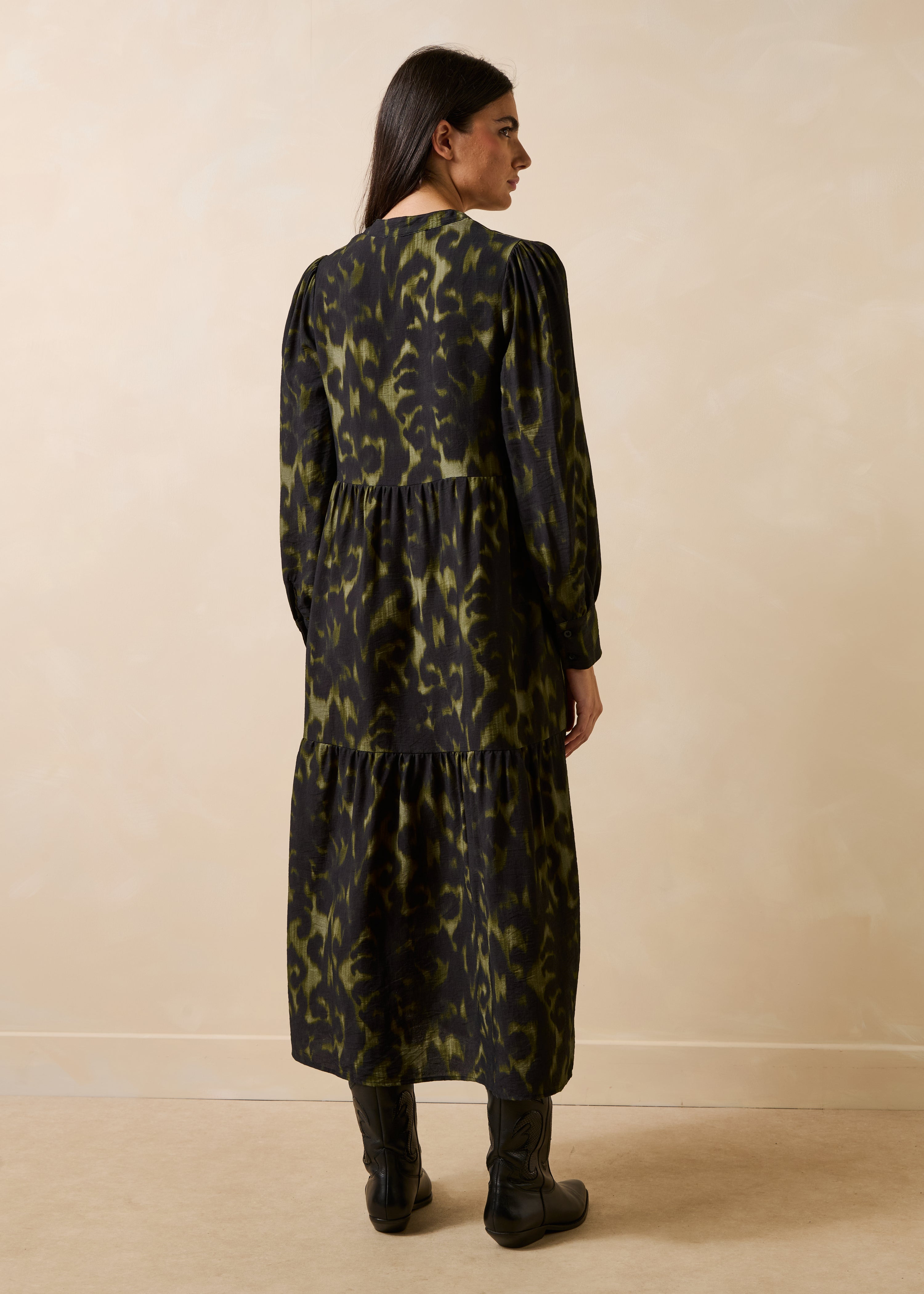 la-f-e-marabout-e-zidar-maxikleid-khaki-animal-viskose image 3