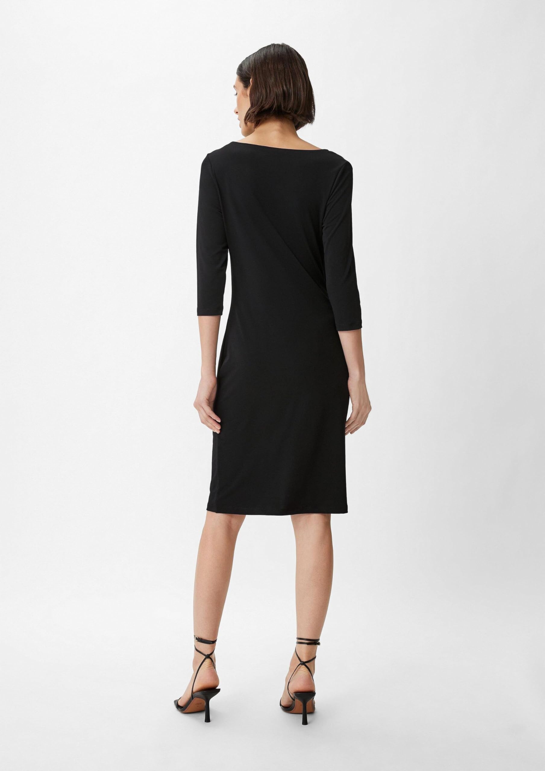comma-jerseykleid-raffung-damenkleid-gr-38-schwarz image 7