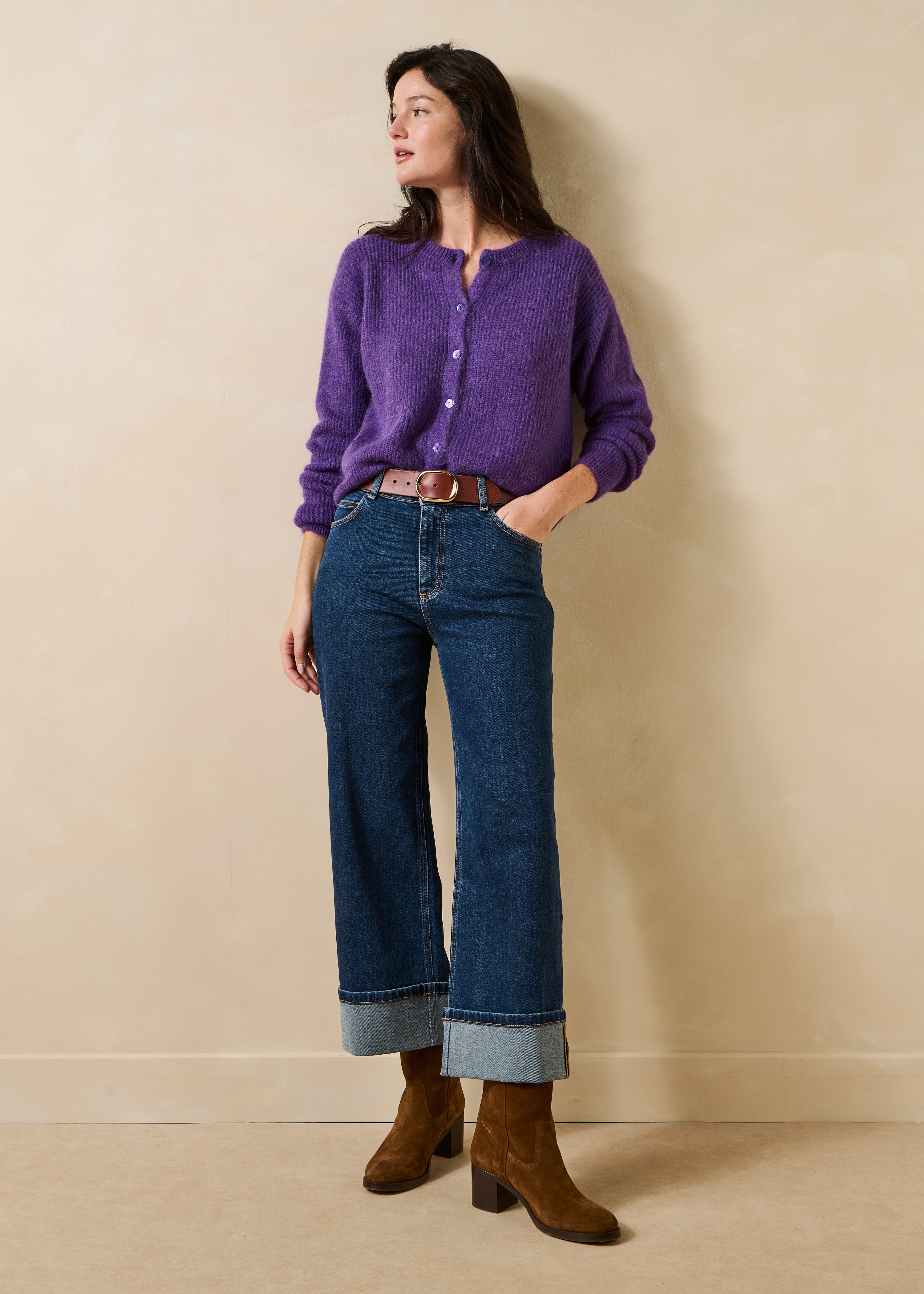 la-f-e-marabout-e-zakaria-strickjacke-prune-mohair image 2