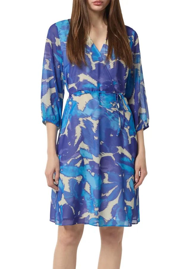 comma-chiffon-kleid-damen-kurz-v-ausschnitt-gr-36 image 1