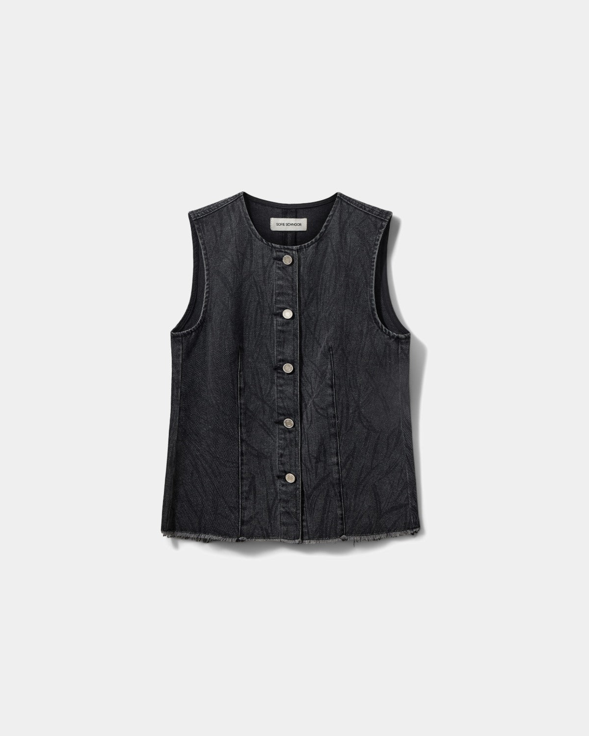 sofie-schnoor-women-carlasw-weste-schwarz-jeansweste-knopf image 1