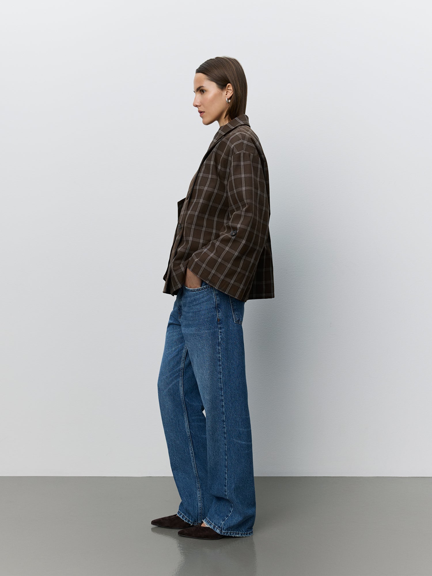 sofie-schnoor-women-agathasw-jacke-brown-check-baumwolle image 3
