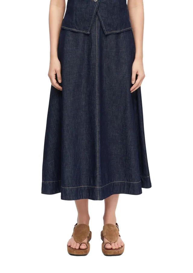 comma-skirts-jeansrock-a-linie-midi-denim-gr-34 image 1