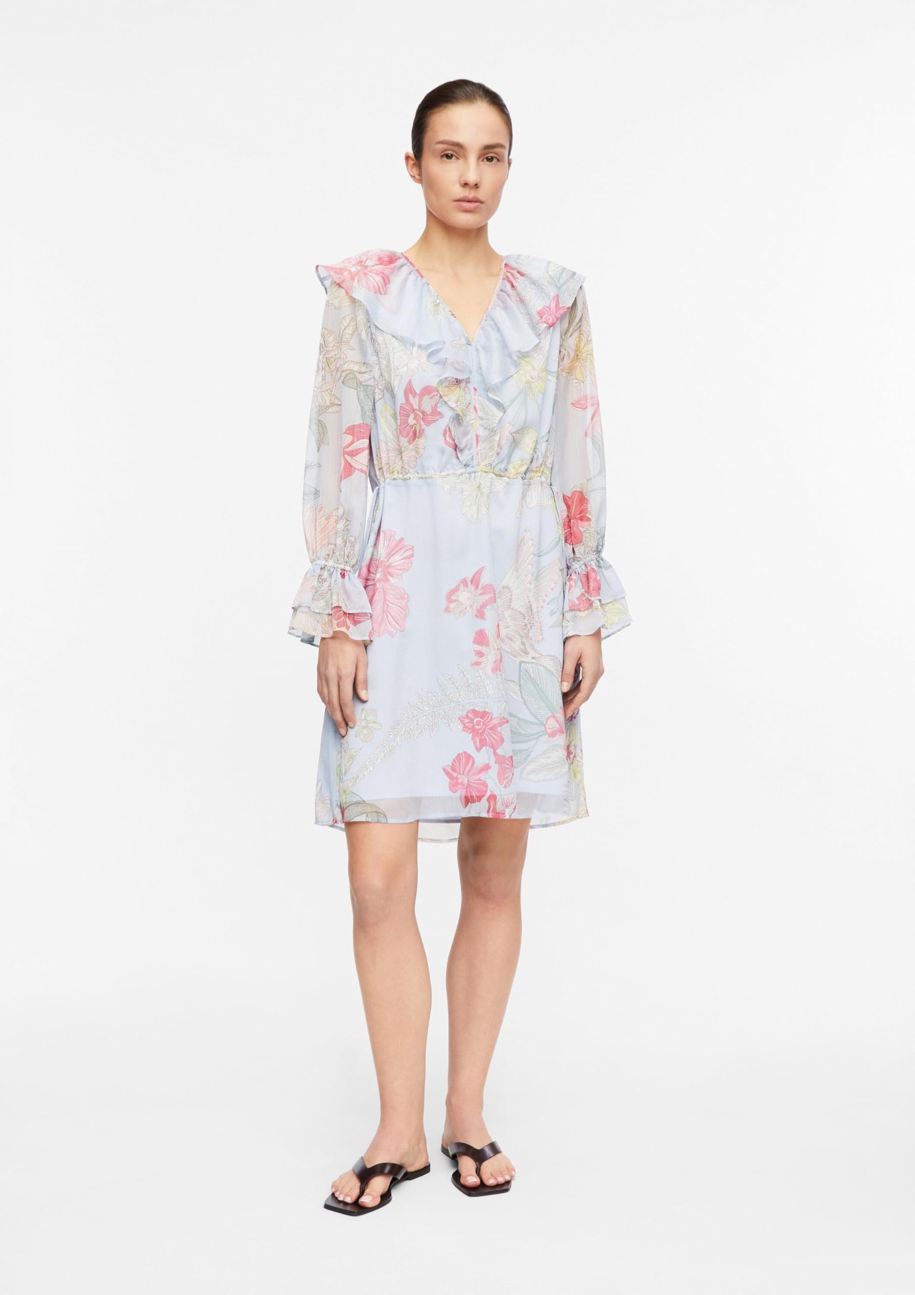 comma-kleid-v-ausschnitt-volants-relaxed-fit-midi image 6