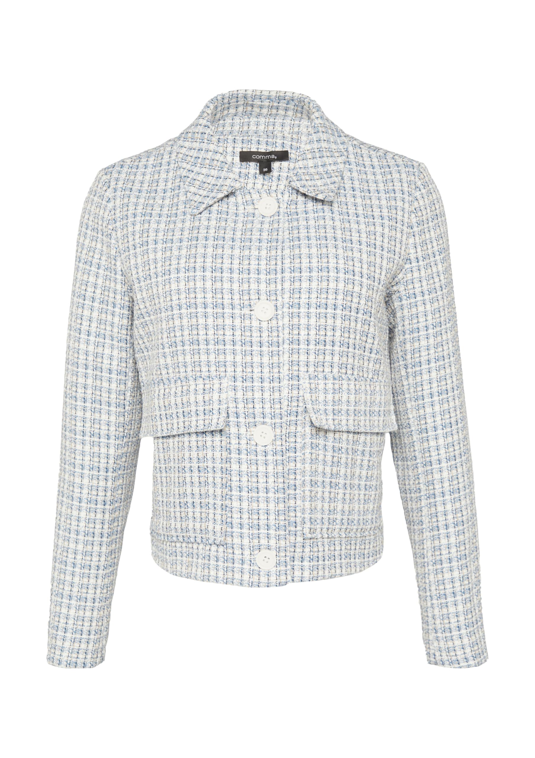 comma-kurze-tweed-jacke-mit-taschen-jacke-tweed-klassisch image 3