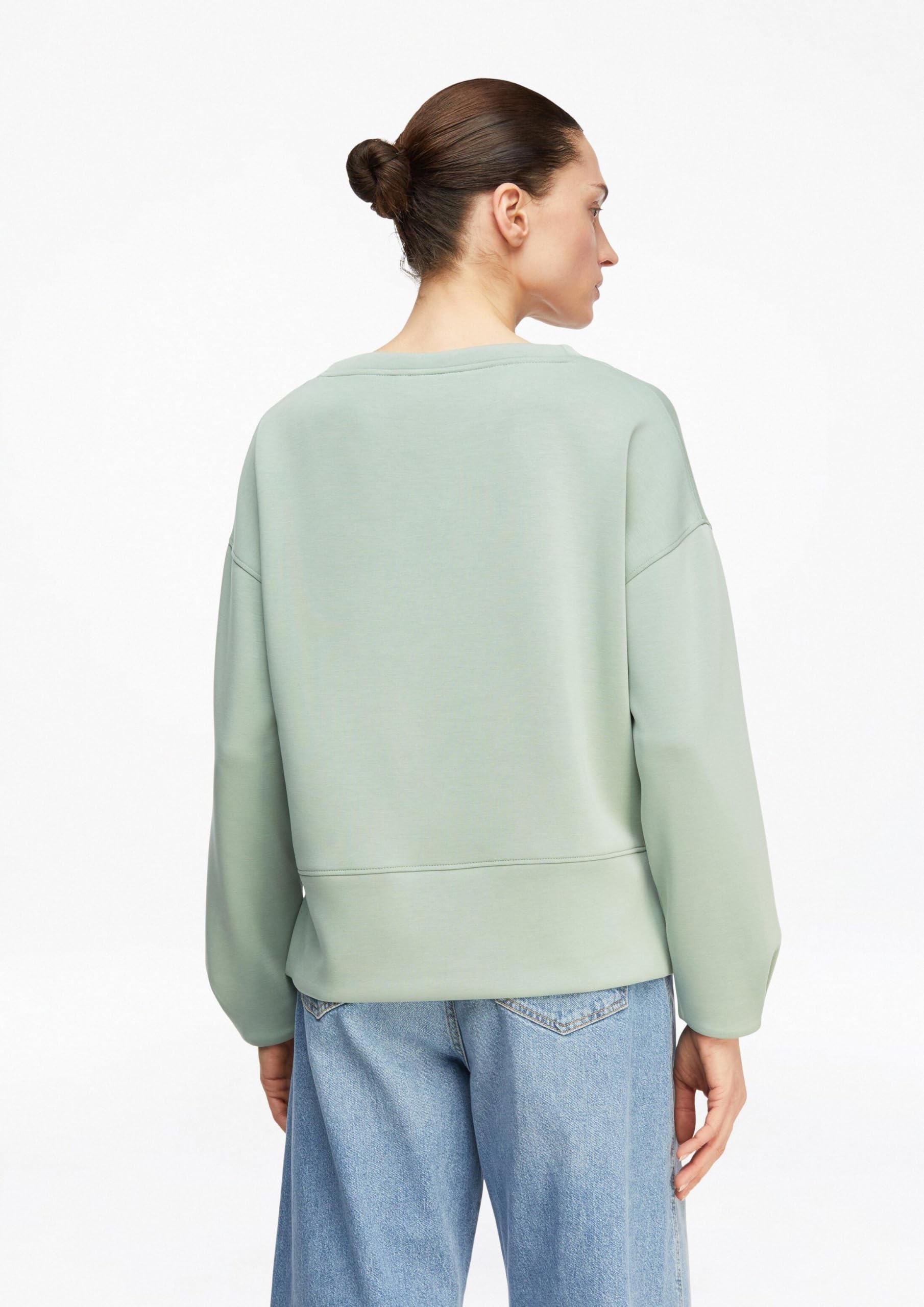 comma-sweatshirt-faltendetail-pastellgr-n-gr-e-36 image 7