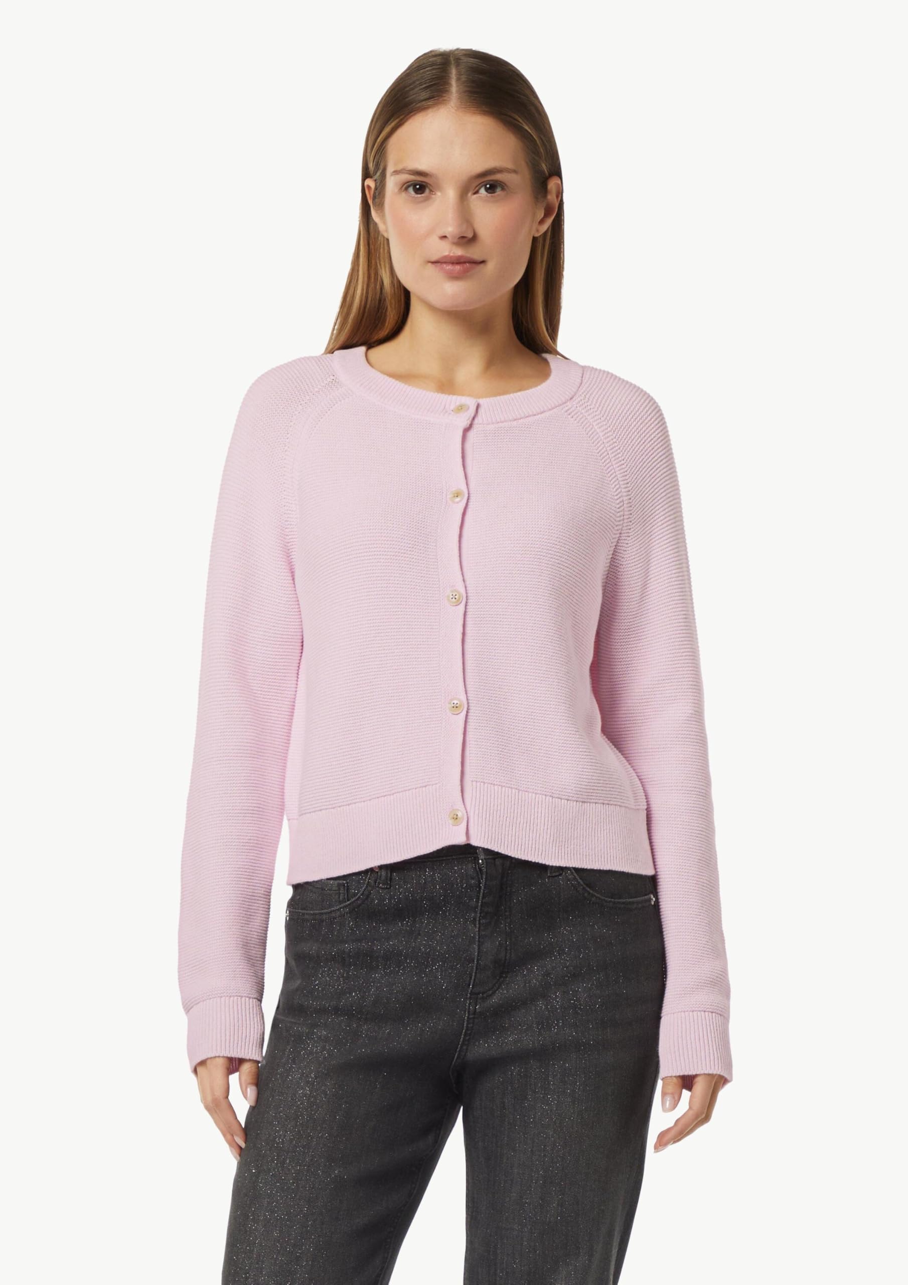 comma-kurze-strickjacke-cardigan-raglan-sandfarben-knopfleiste image 6
