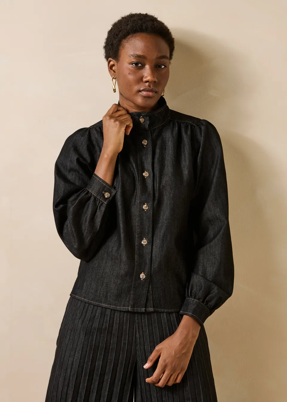 la-f-e-marabout-e-gaya-hemdbluse-denim-schwarz-gr-38 image 1